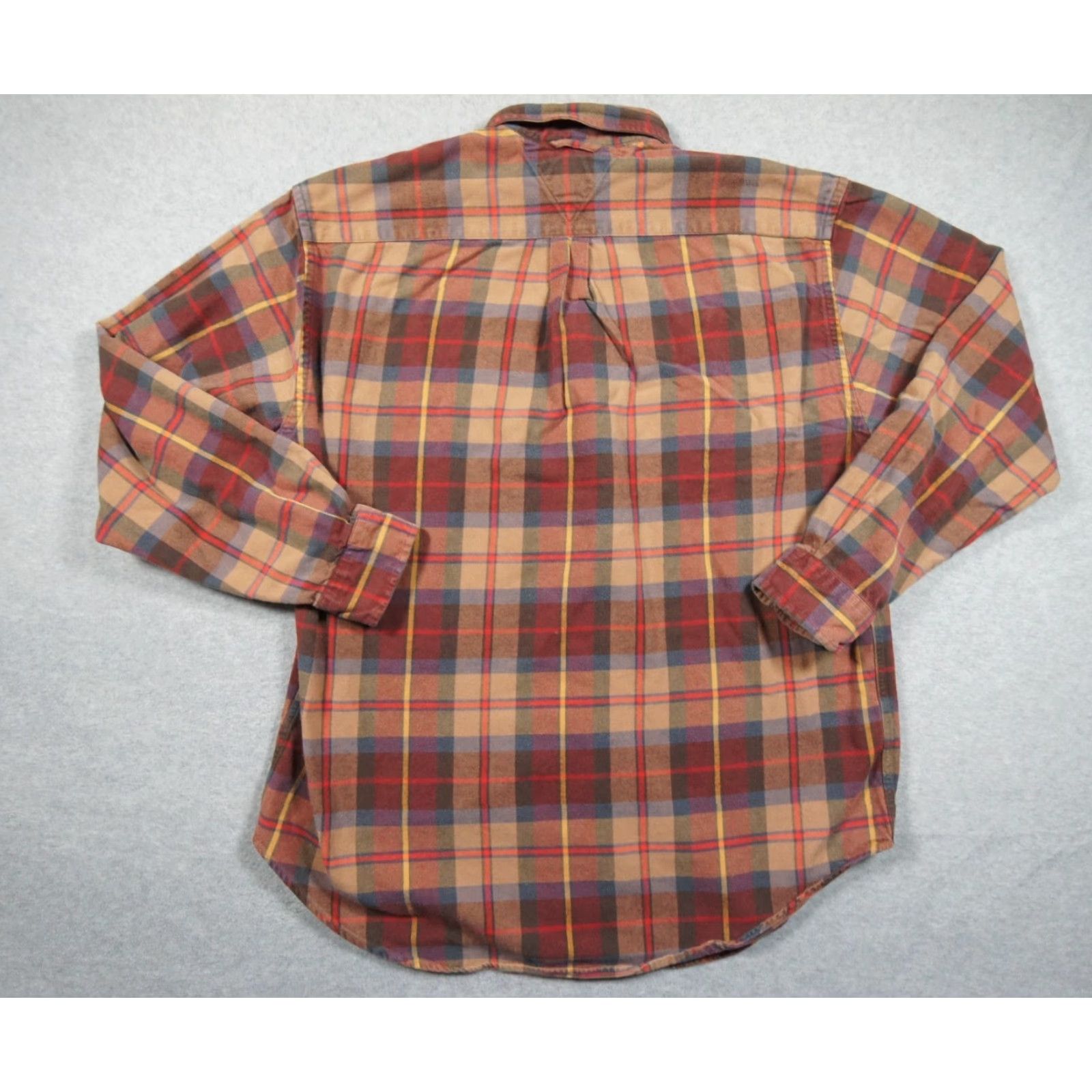 Tommy Hilfiger VINTAGE Tommy Hilfiger Button-Up Shirt Mens Medium Brown Long Sleeve Crest Logo 90s Size US M / EU 48-50 / 2 - 5 Thumbnail