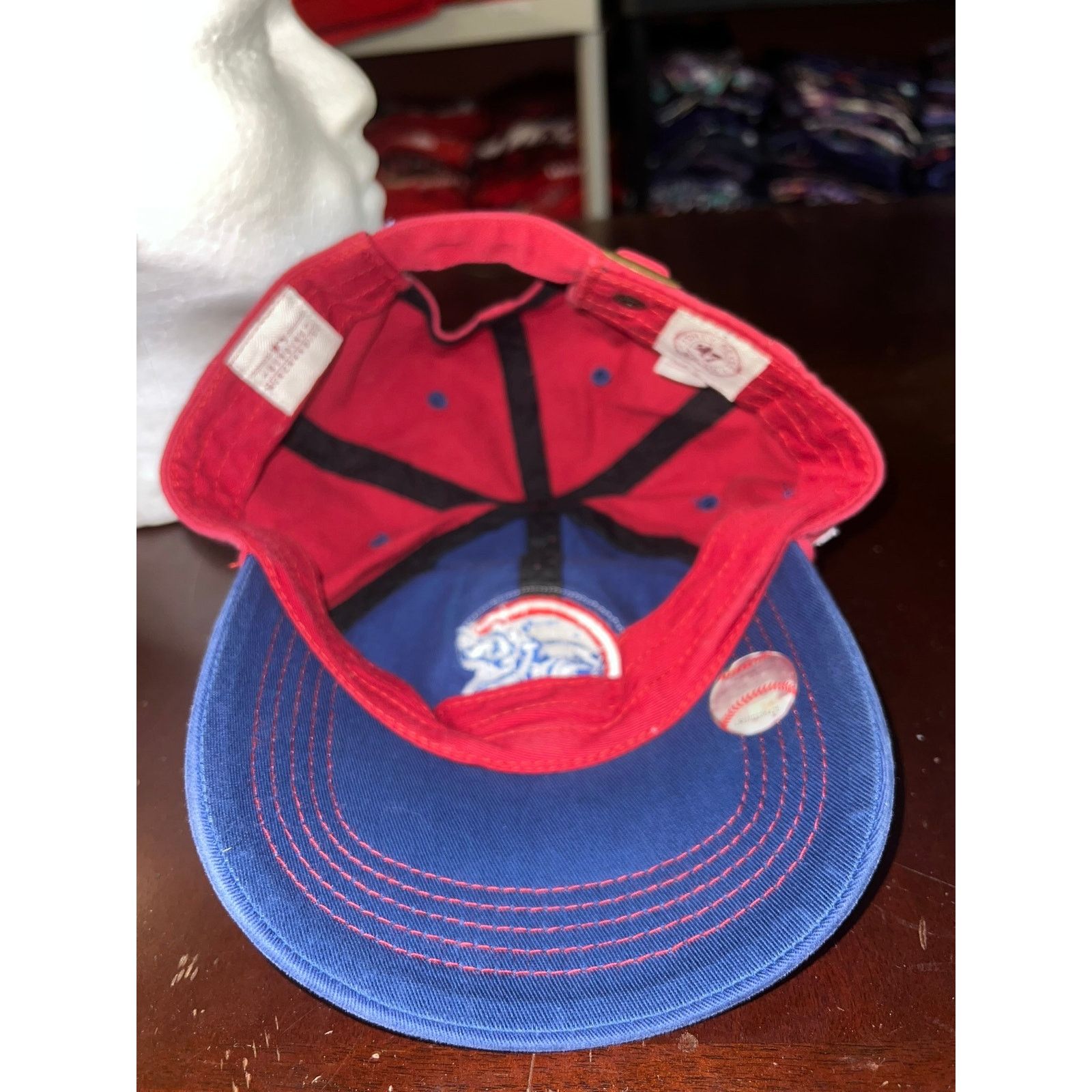 47 Brand Chicago Cubs Hat 47 Brand MLB Baseball Red Blue Cap Headwear Size ONE SIZE - 6 Thumbnail