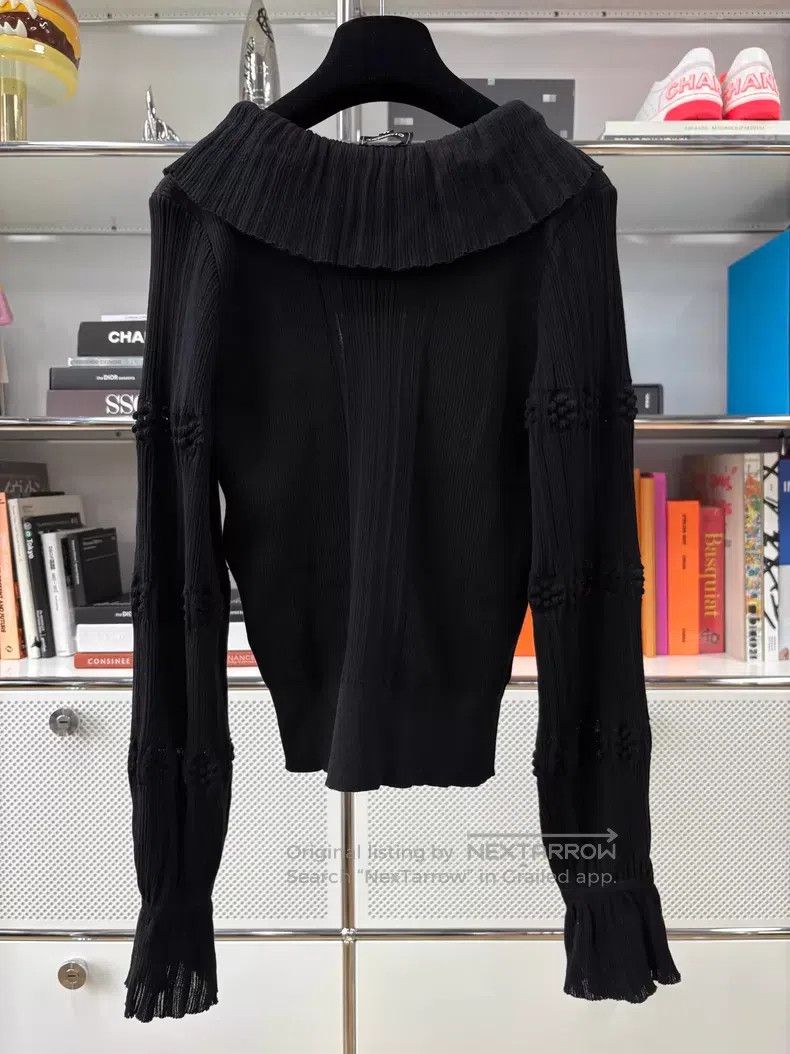 Chanel Chanel 24s black lapel ruffle pleated lantern sleeve Size XS / US 0-2 / IT 36-38 - 4 Thumbnail