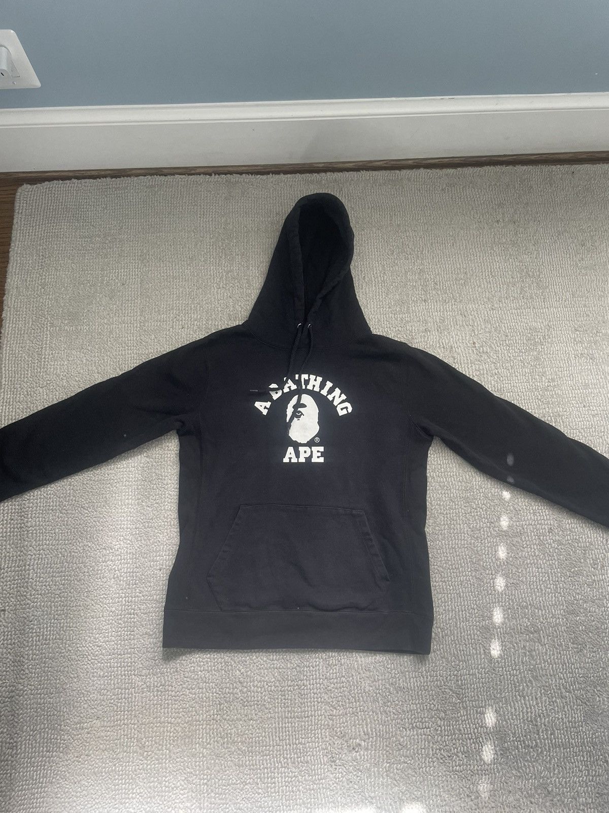 image of Bape College Pullover Hoodie in Black, Women's (Size Small)