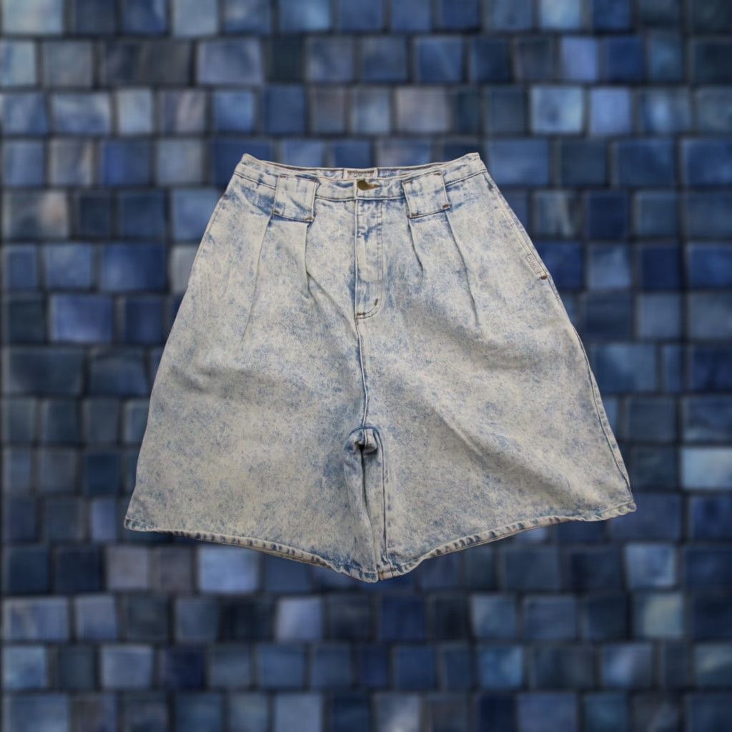 Vintage VINTAGE POWER Denim Light Wash High Waisted Mom Jean Shorts Size 12 Baggy Womens Summer 90s Bags Pockets Mens? Size 34" / US 12 / IT 48 - 1 Thumbnail