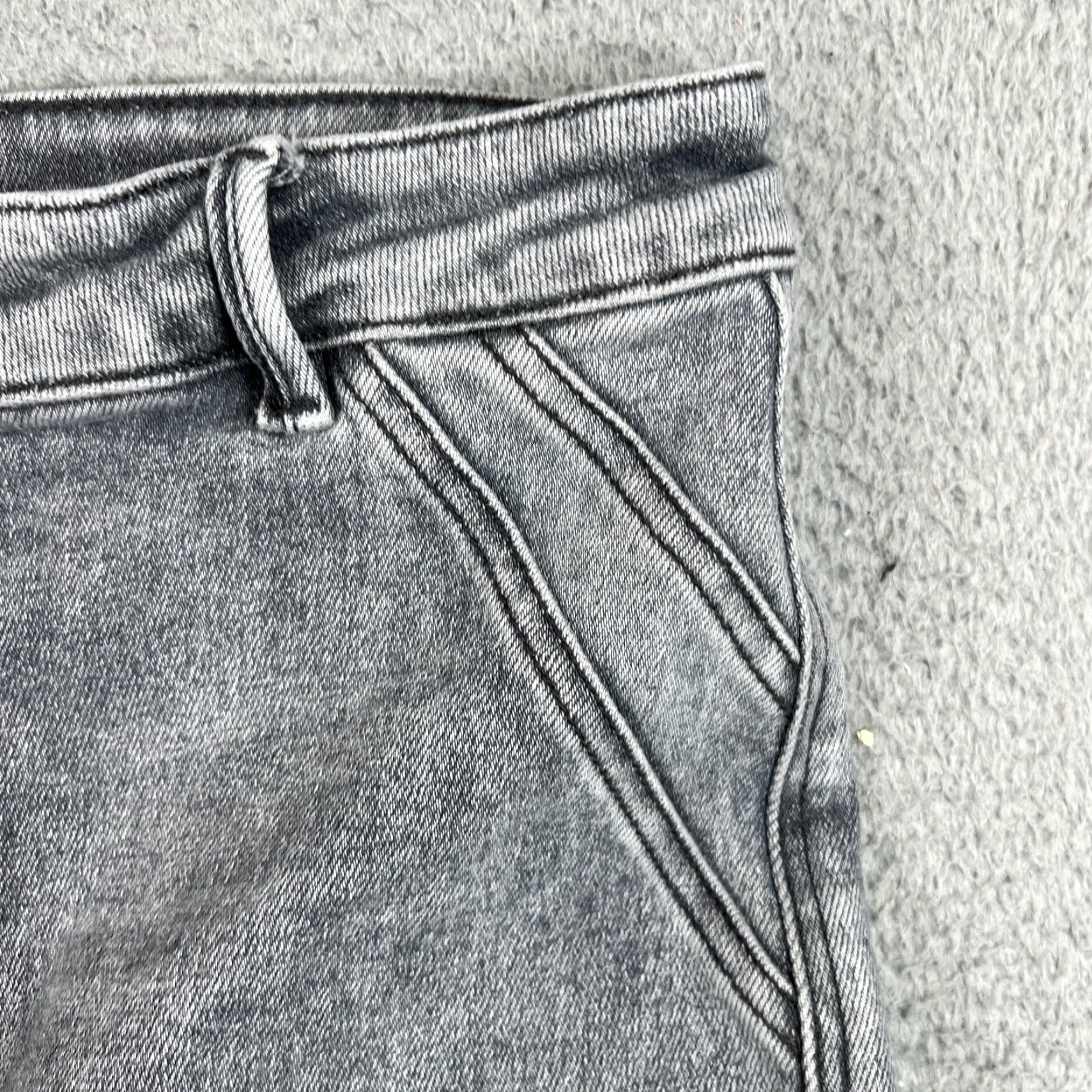Vintage KanCan Jeans Womens 13/30 Estilo Flare Mid Rise Distressed Denim Blue Size 34" / US 12 / IT 48 - 6 Thumbnail