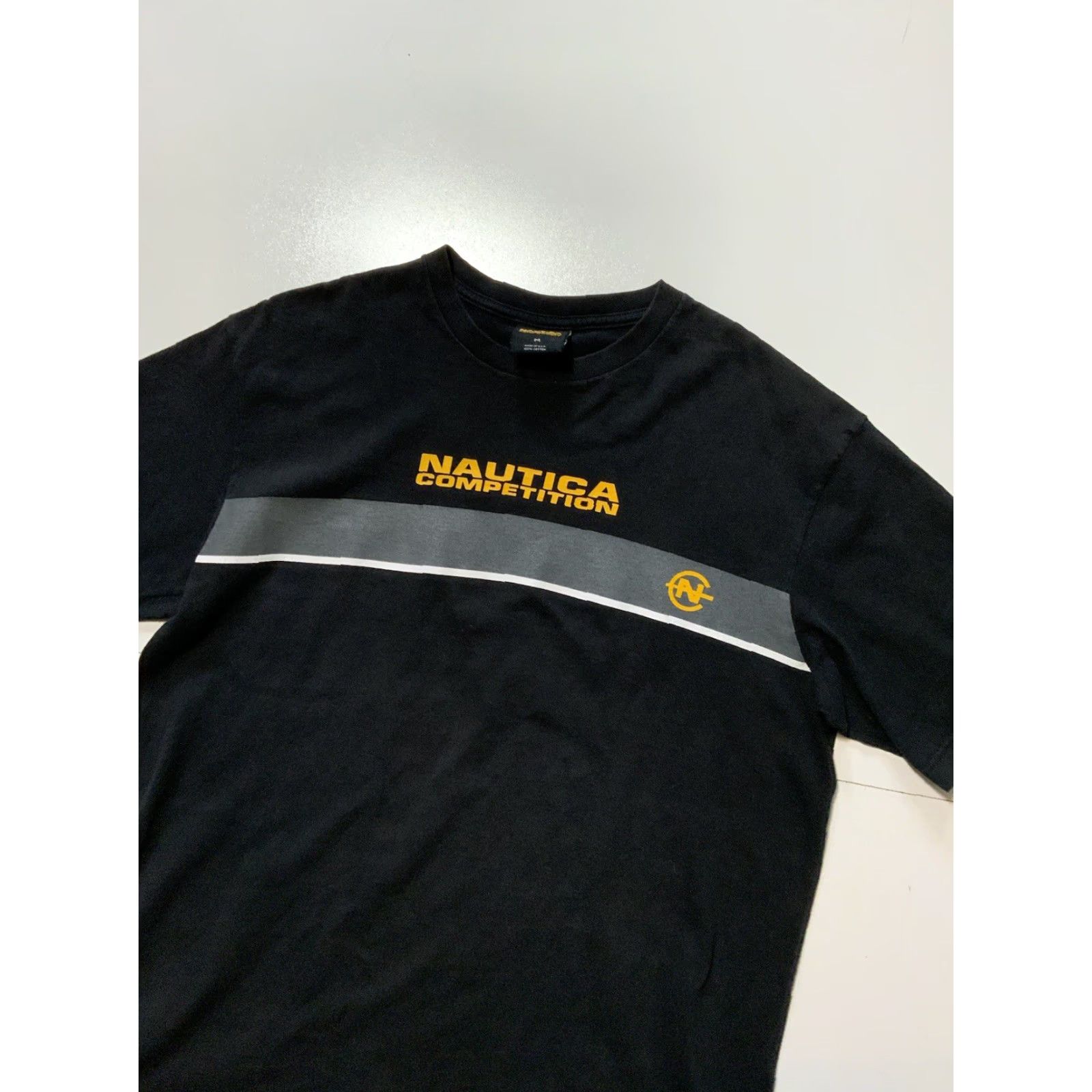 Nautica VINTAGE Nautica Striped S/S Crewneck Graphic T-Shirt M Men Black NSP? Size US M / EU 48-50 / 2 - 3 Thumbnail
