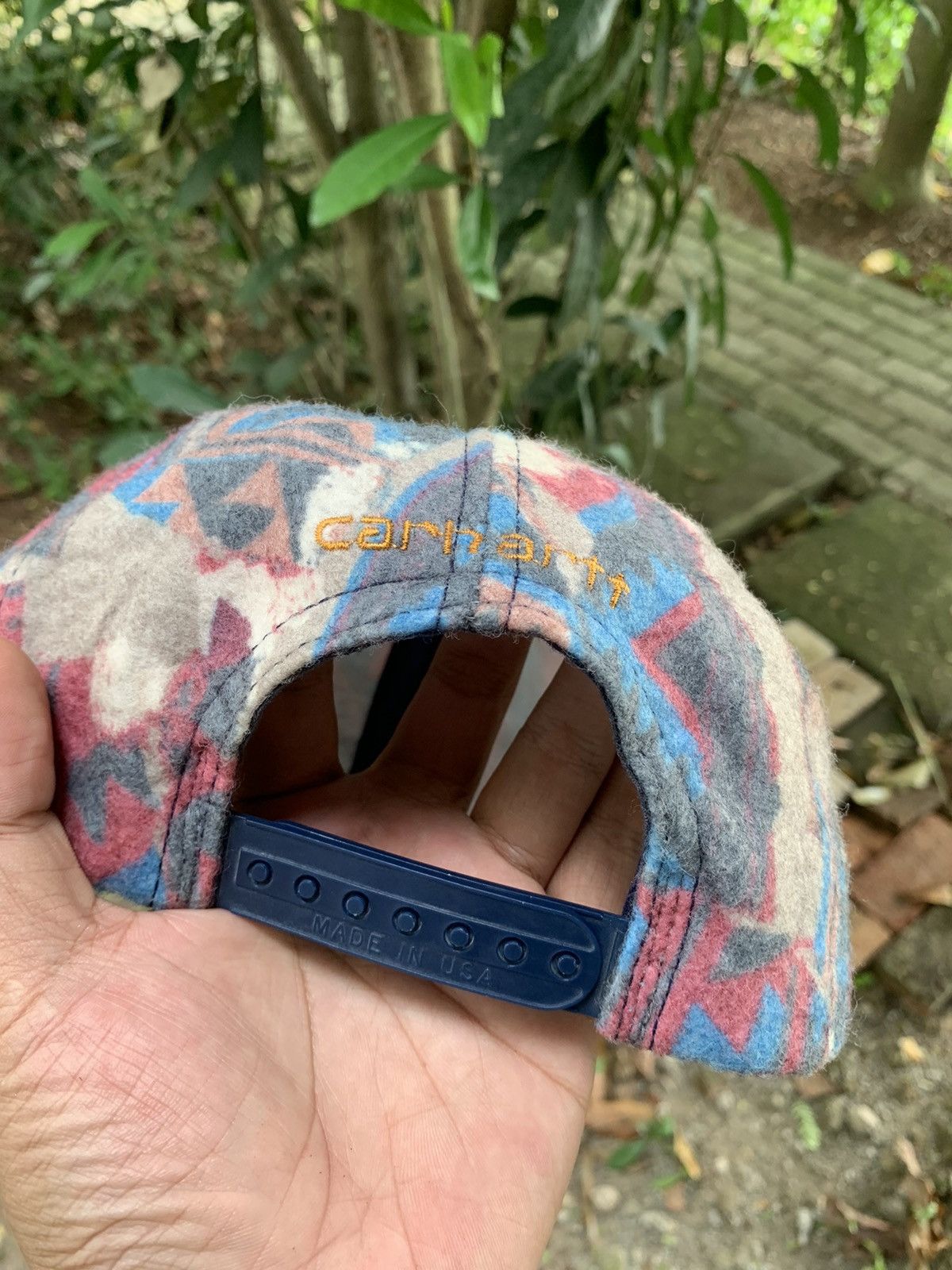 Carhartt Vintage 90s Carhartt Aztec Blanket Hat Cap Size ONE SIZE - 8 Thumbnail