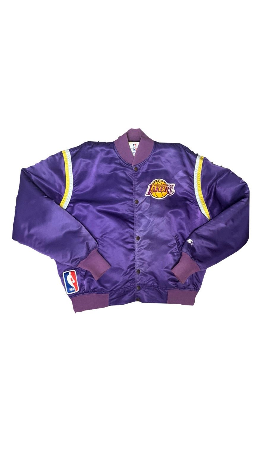 Vintage Los Angeles Lakers Satin Purple 90’s STARTER Jacket XXL Size US XXL / EU 58 / 5 - 1 Thumbnail