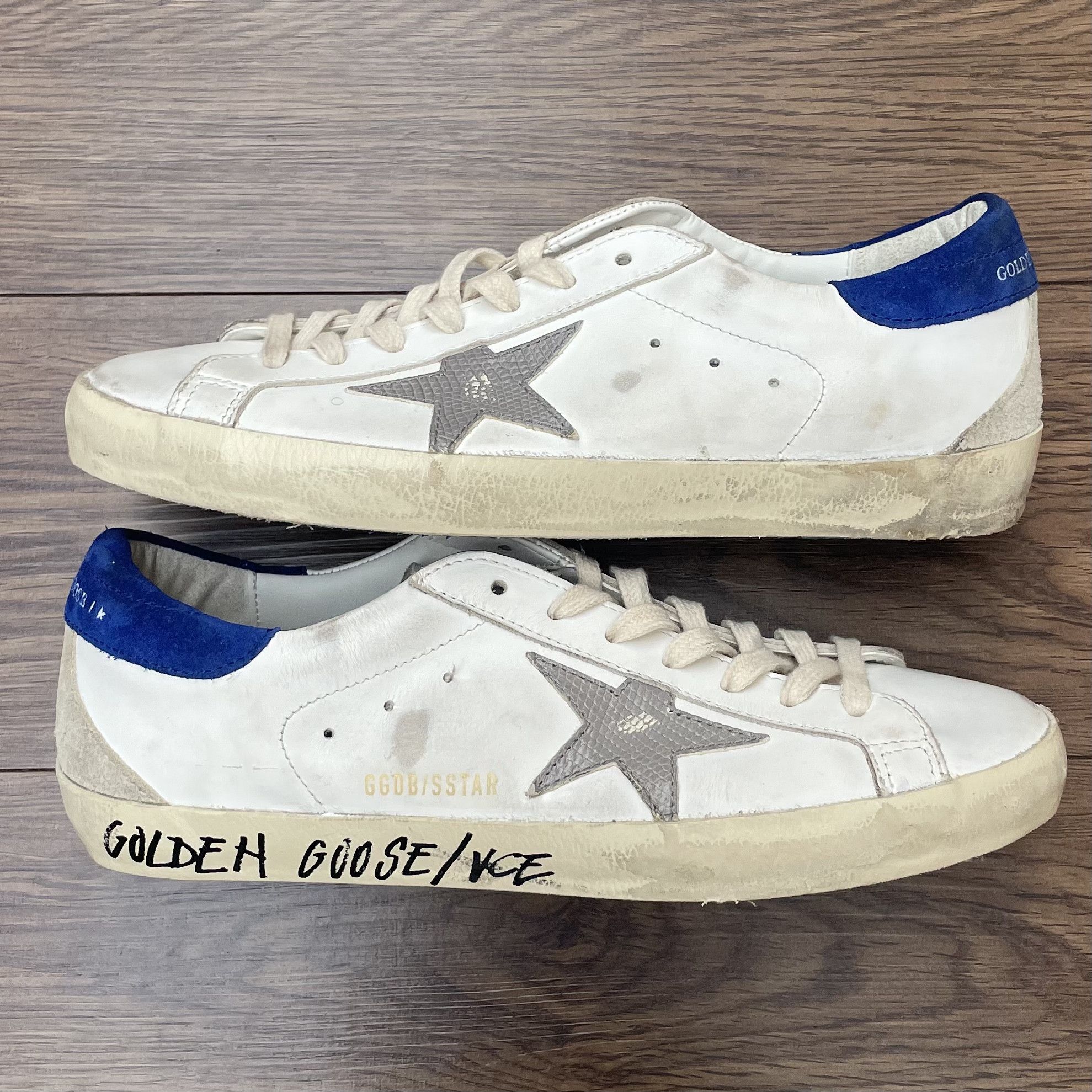 Golden Goose Golden Goose Super-Star Distressed Leather Sneakers Size US 8 / EU 41 - 1 Thumbnail