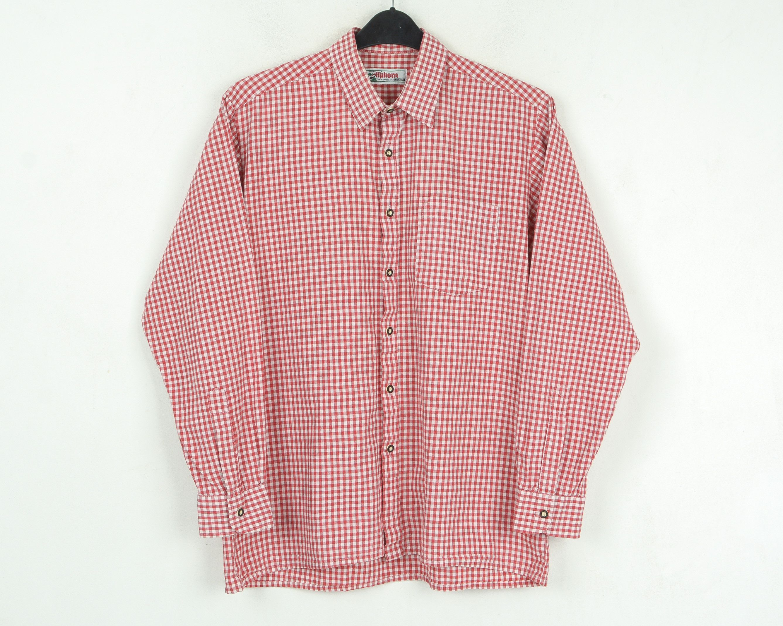 Other × Vintage ALPHORN Long Sleeved M Shirt Check Plaid Tartan Trachten Top Size US M / EU 48-50 / 2 - 2 Thumbnail