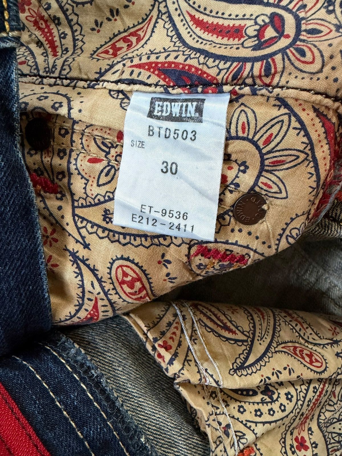 Edwin Vintage Edwin Blue Trip Faded Wash Distressed Jeans Size 31" - 5 Thumbnail