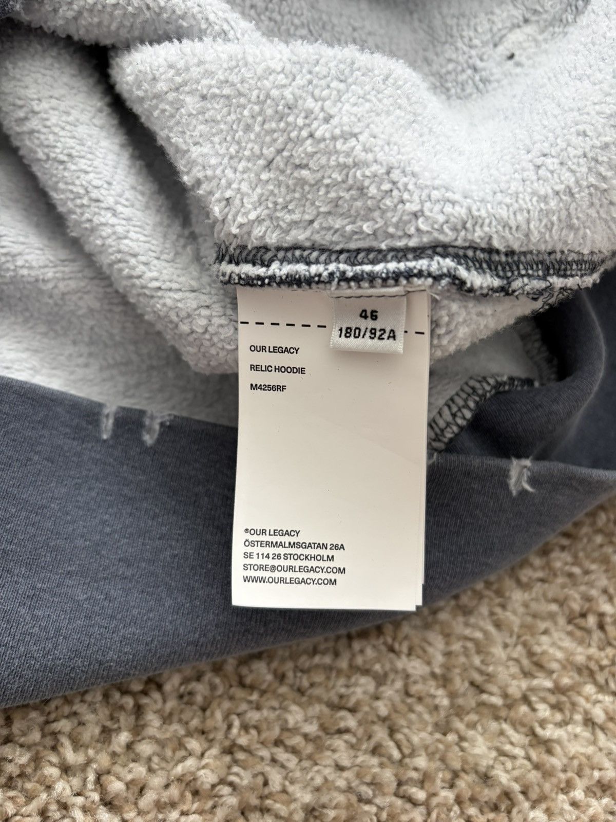 Our Legacy Our Legacy Relic Hoodie Blue 1000 Points Print Size US S / EU 44-46 / 1 - 4 Thumbnail