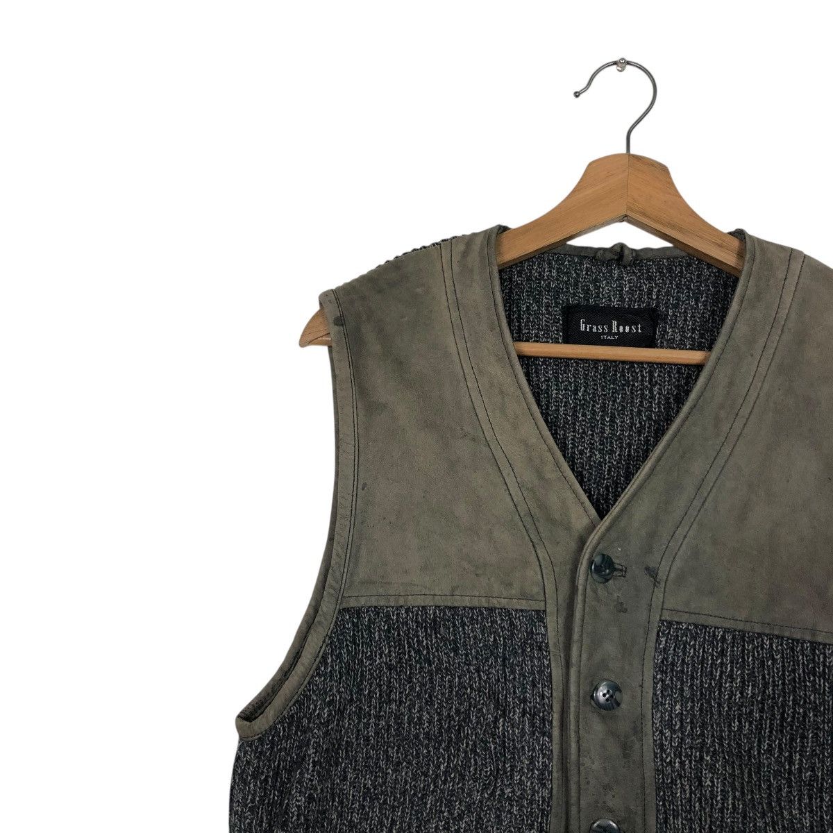 Japanese Brand 🔥VINTAGE VEST BIKER LEATHER JACKET GRASS ROOST ISSEY MIYAKE Size US L / EU 52-54 / 3 - 9 Thumbnail
