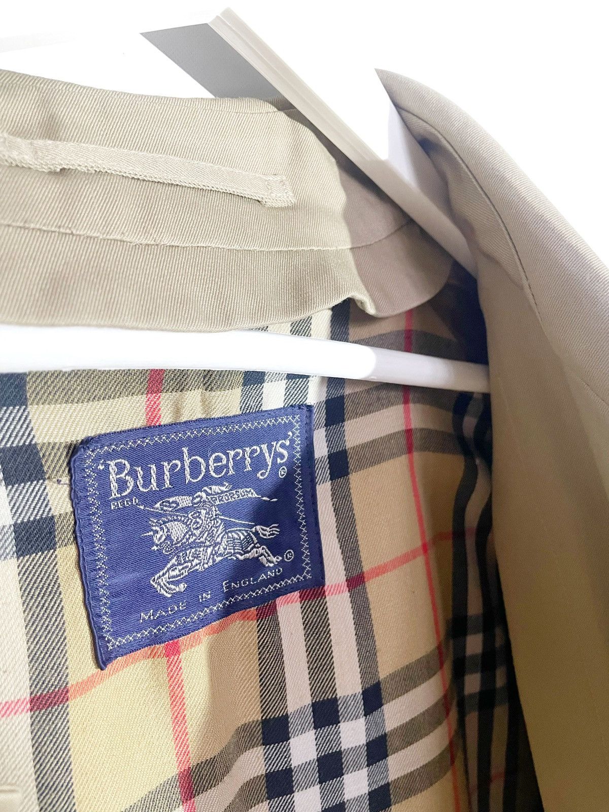 Burberry × Vintage Burberry Men Long Trench Coat Nova Check Vintage Size L 80s Size US L / EU 52-54 / 3 - 3 Thumbnail