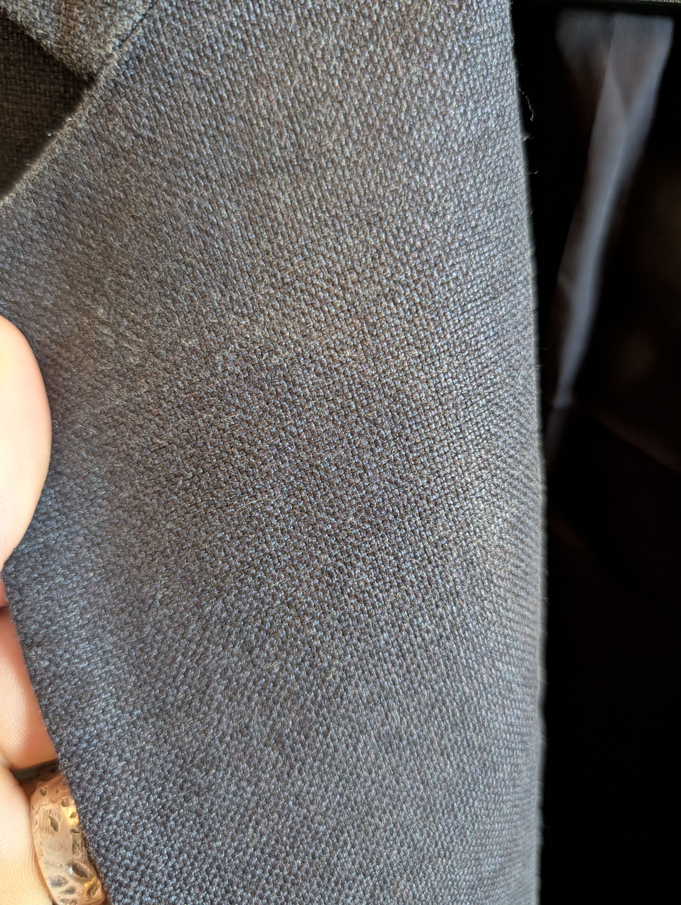 Brooks Brothers Silk linen made in Italy blue/gray sport coat jacket Size 42L - 3 Thumbnail
