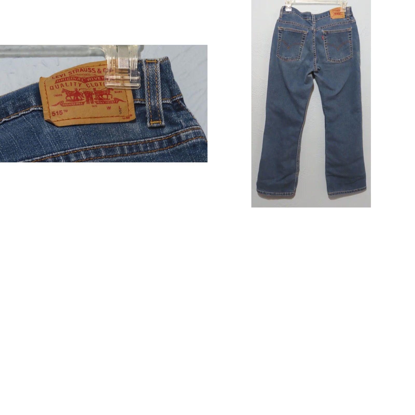 Levi's Levi's 515 Boot Cut Jeans 28x26 Regular Blue Women Adult 10 Denim Stretch Comfort Logo 5-Pocket Mid Rise Vintage No N/A Size 32" / US 10 / IT 46 - 8 Thumbnail