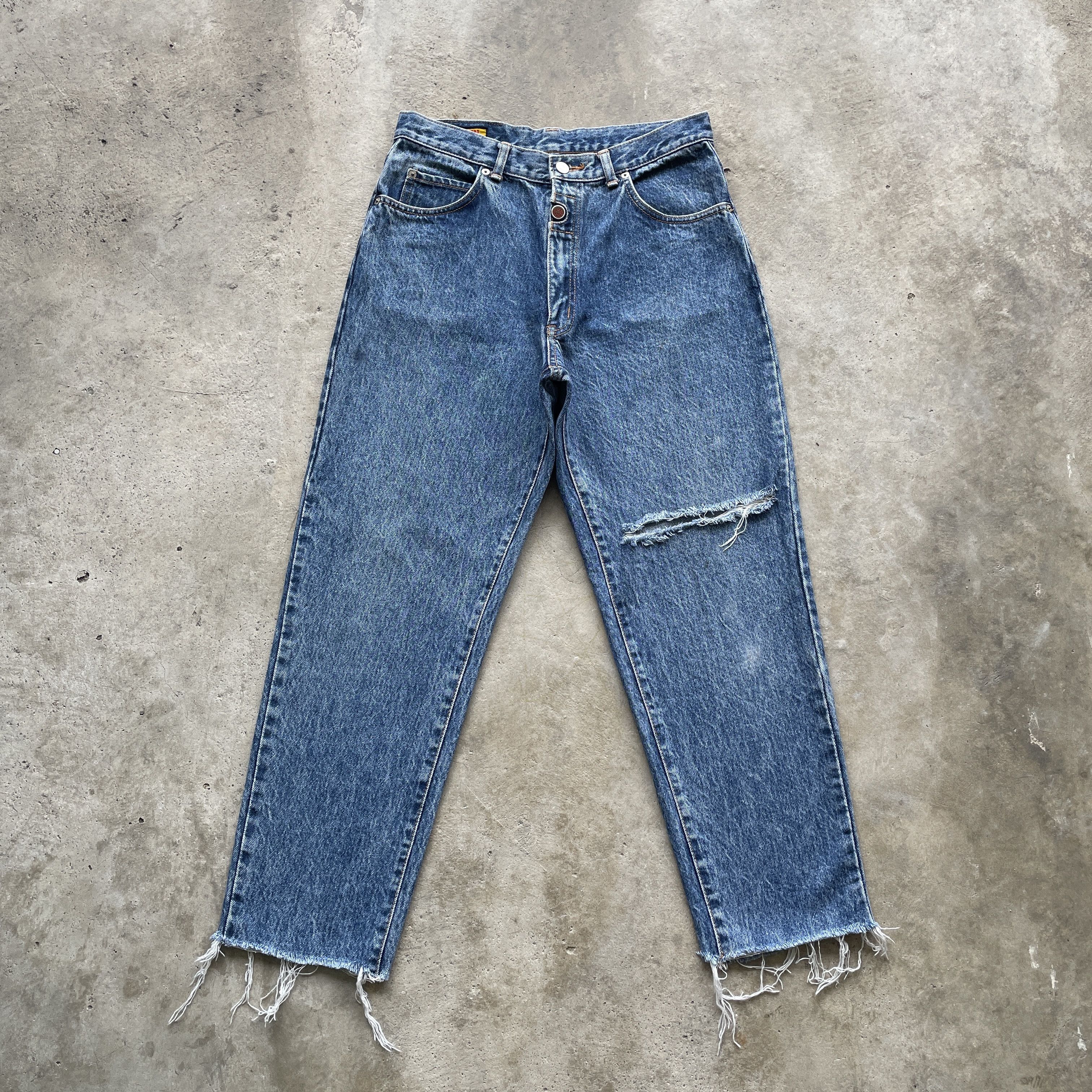 Edwin × Vintage Vintage Edwin Distressed Jeans Release Hem Denim Pants 1990s Size US 30 / EU 46 - 2 Thumbnail