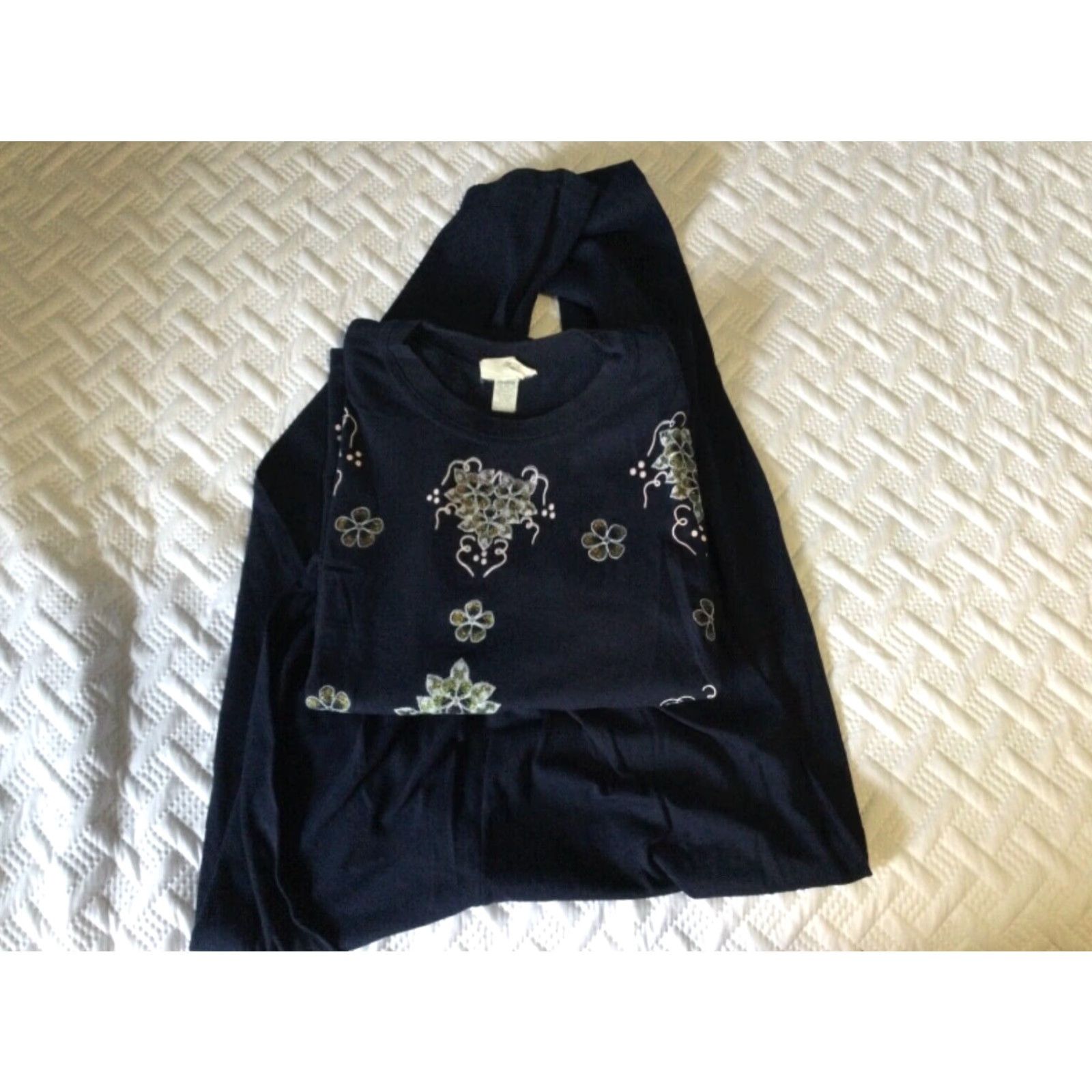 Vintage Vintage Carol Ann Design Women’s 2 Piece Blue Floral One Size Size ONE SIZE - 5 Thumbnail