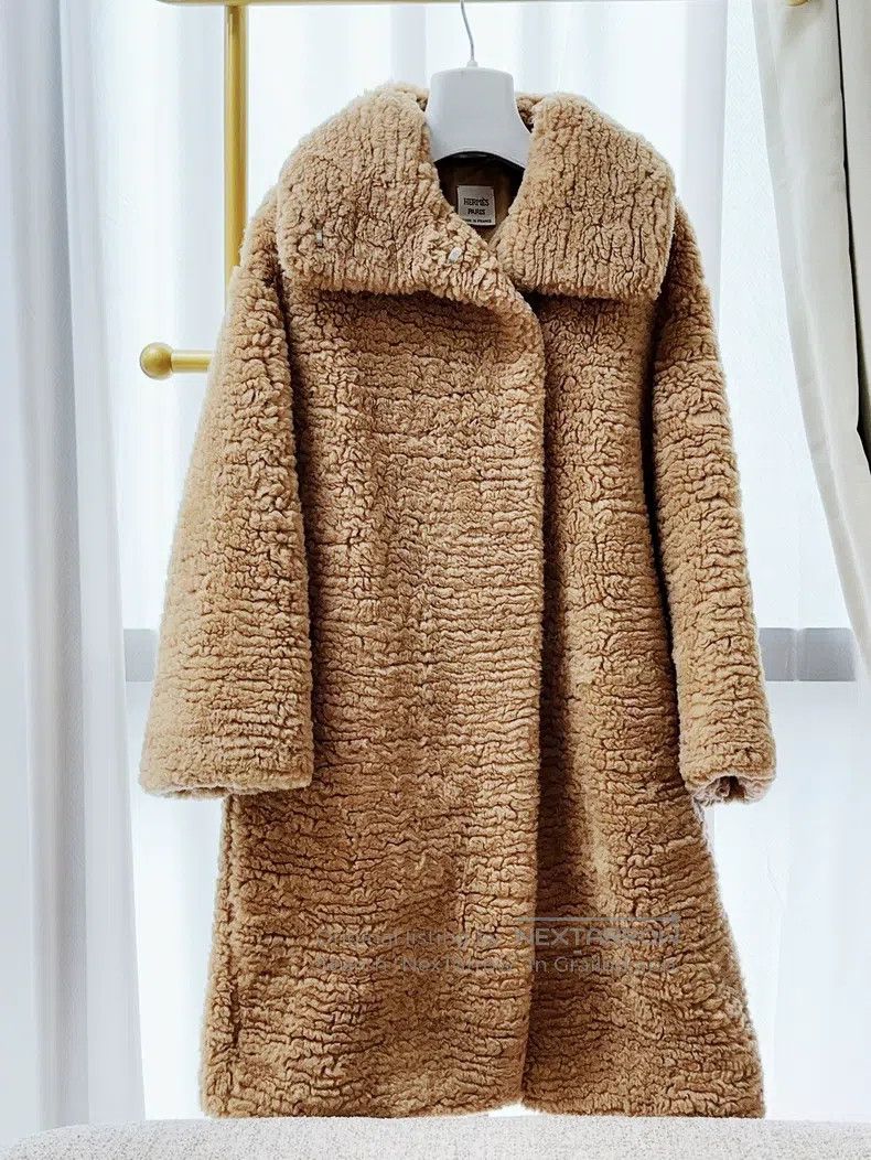 Hermes Hermes Brown Camel Hair Long Sleeve Long Coat Jacket Size XS / US 0-2 / IT 36-38 - 2 Thumbnail