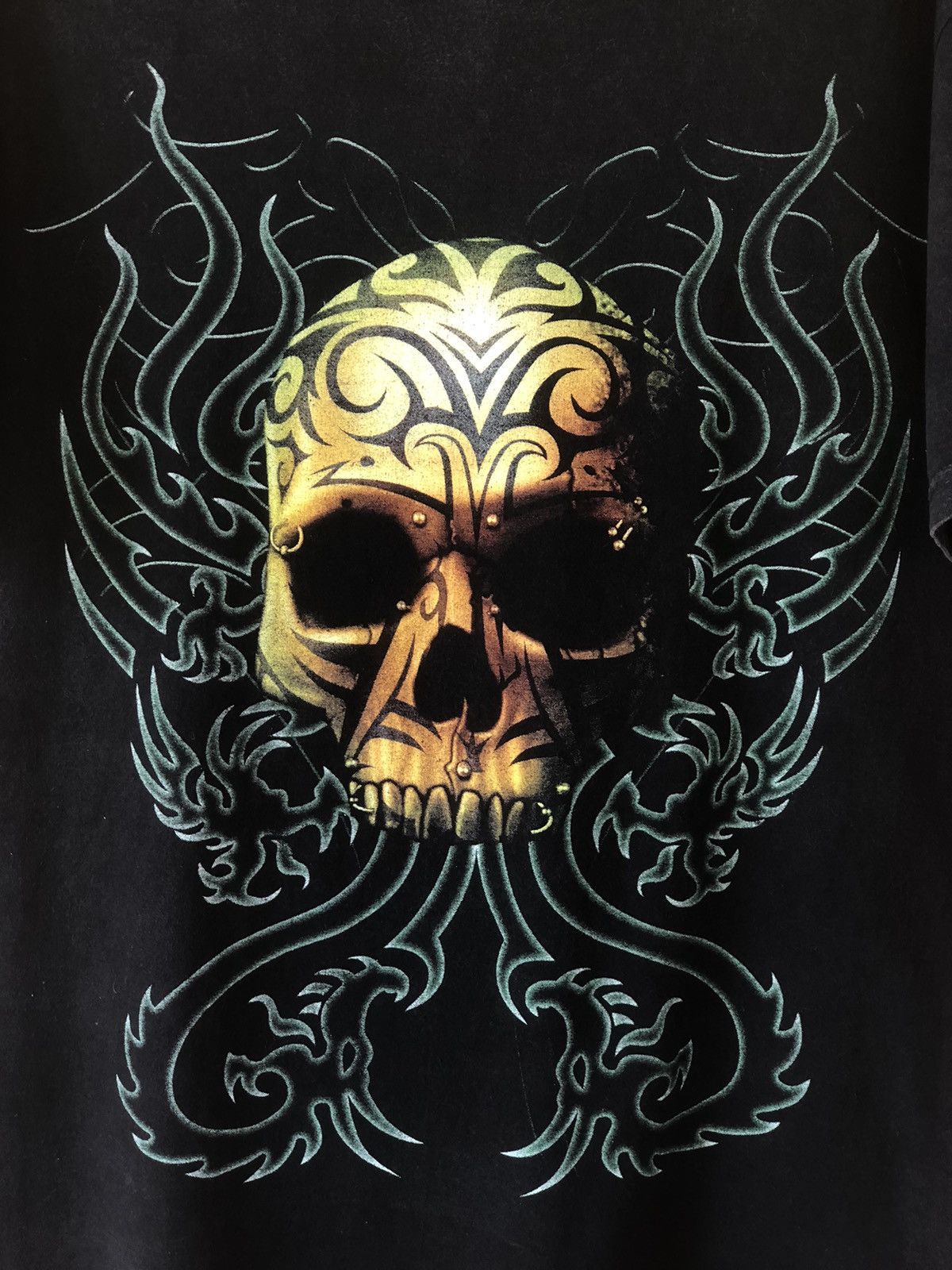 Vintage Vintage Head Skull Tatoo Art Rare Tee Size US L / EU 52-54 / 3 - 3 Thumbnail