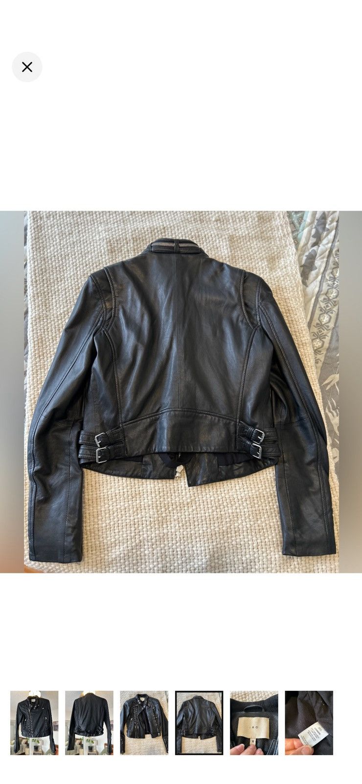 Iro (NWOT) Lamb skin IRO Leather Moto Jacket Size M / US 6-8 / IT 42-44 - 4 Thumbnail
