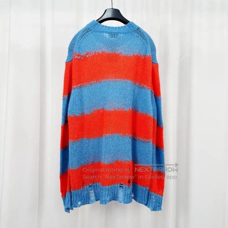Acne Studios Acne Studios Mohair Stripe Distressed Sweater. Size US S / EU 44-46 / 1 - 2 Thumbnail