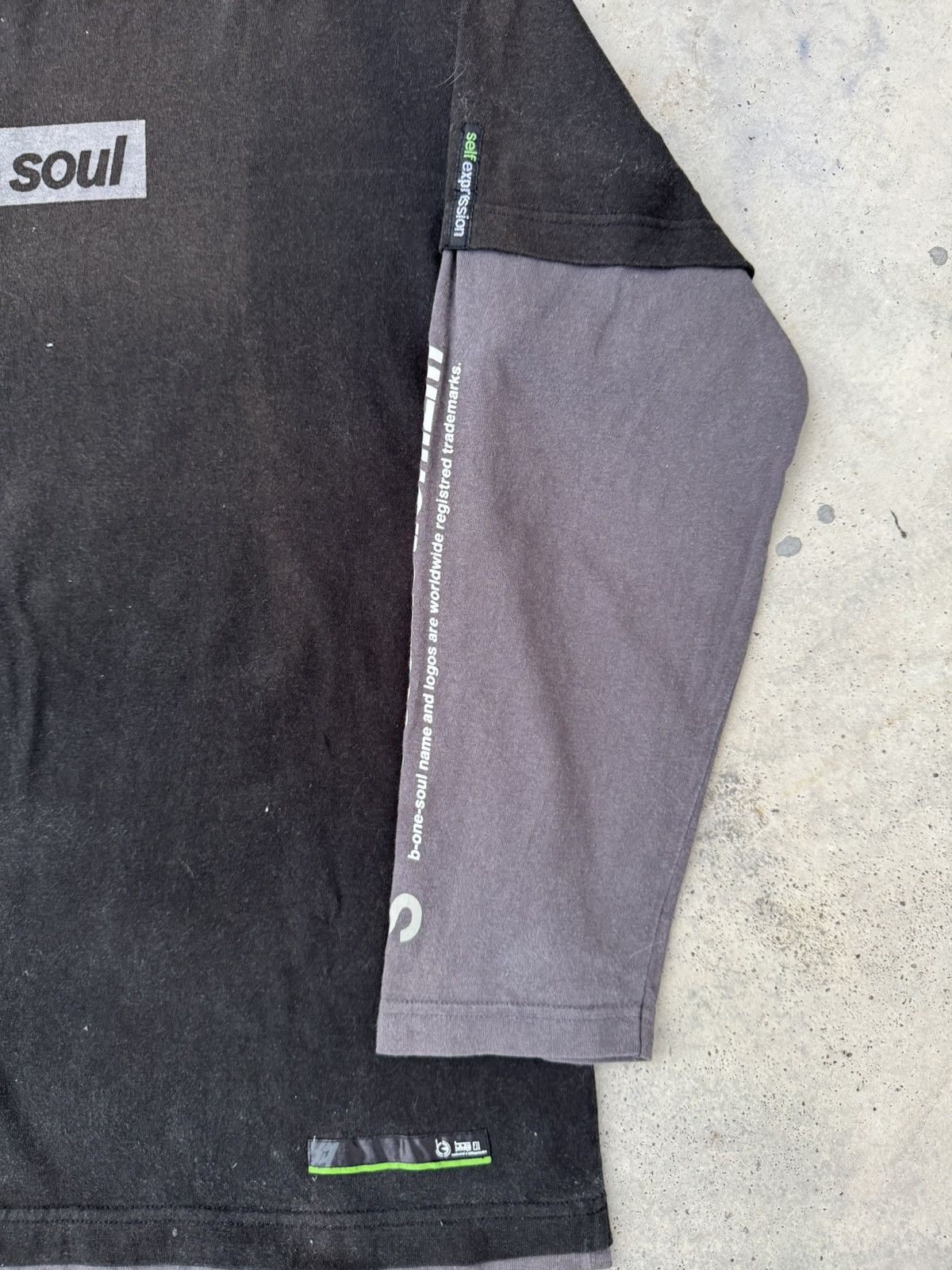 Japanese Brand 2000s Sun Faded Archival B One Soul Double Layered Size US L / EU 52-54 / 3 - 5 Thumbnail