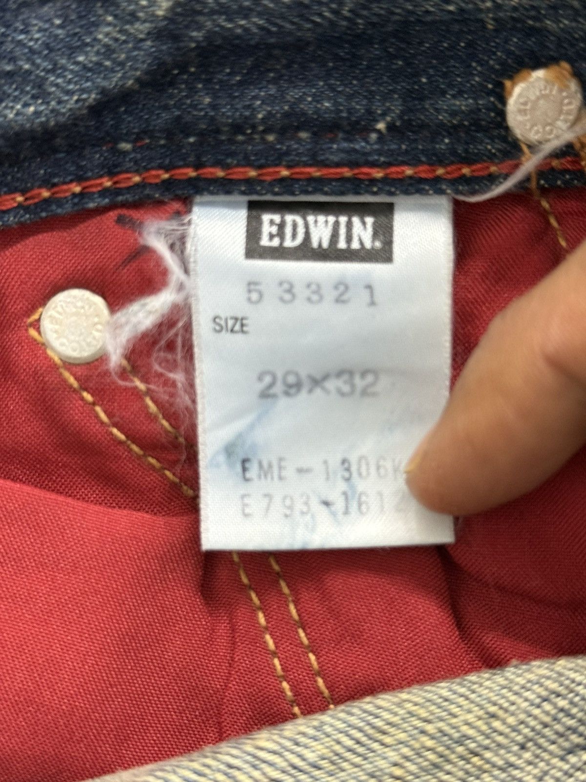 Edwin Vintage Miss 503 Rude Flare Mudwash Unisex Denim Japan Size 29" - 19 Thumbnail