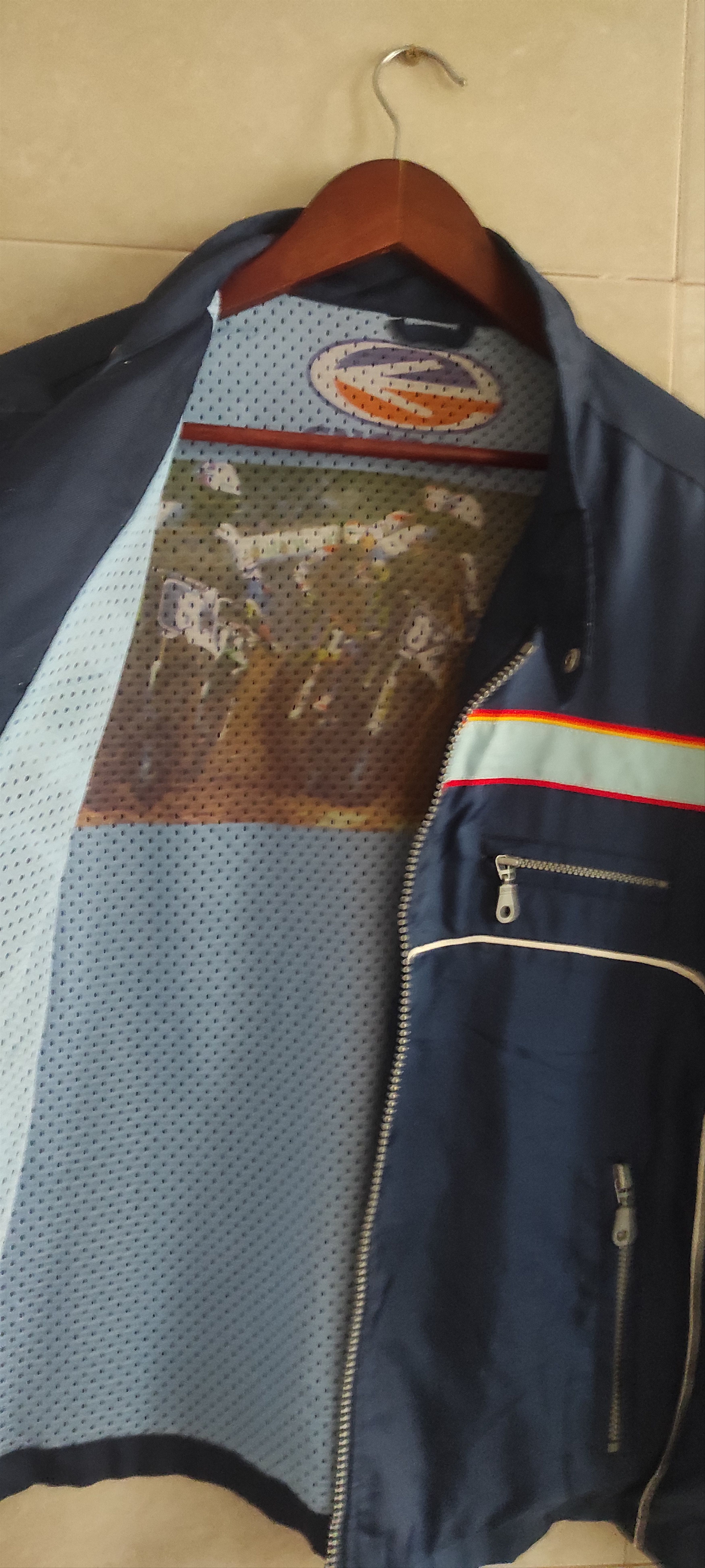 Energie × Vintage Vintage Energie Motorcycle Racing Navy Biker Jacket 90s y2k Size US XL / EU 56 / 4 - 7 Thumbnail
