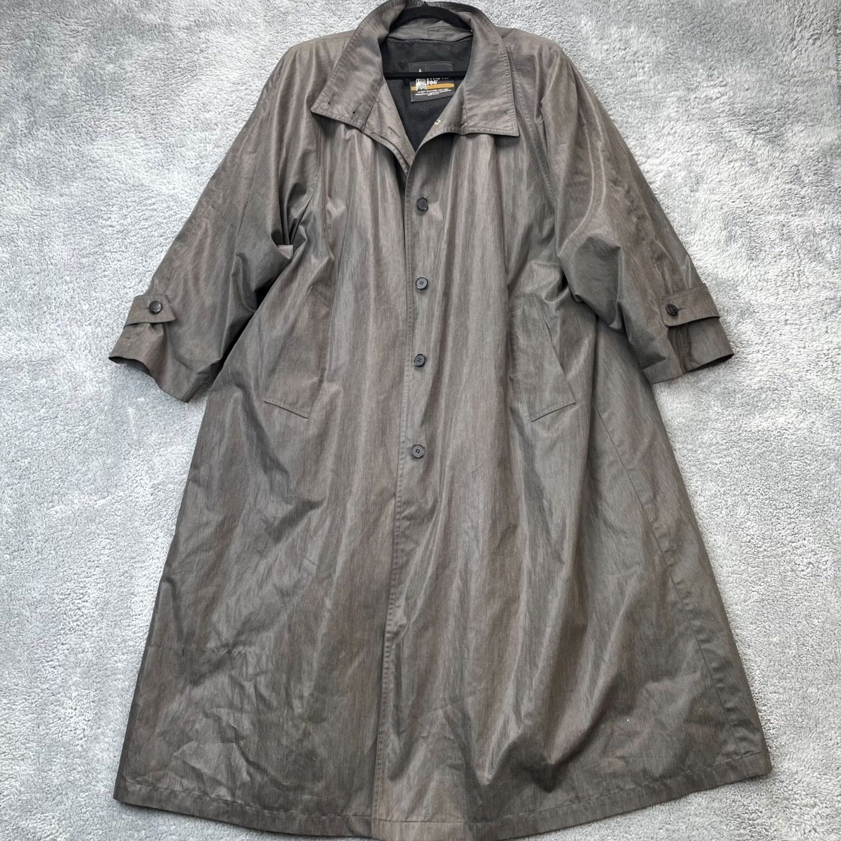 London Fog VTG London Fog Coat Women 12R Gray Trench Jacket Wool Blend USA Water Resistant Fashion Size XL / US 12-14 / IT 48-50 - 2 Thumbnail