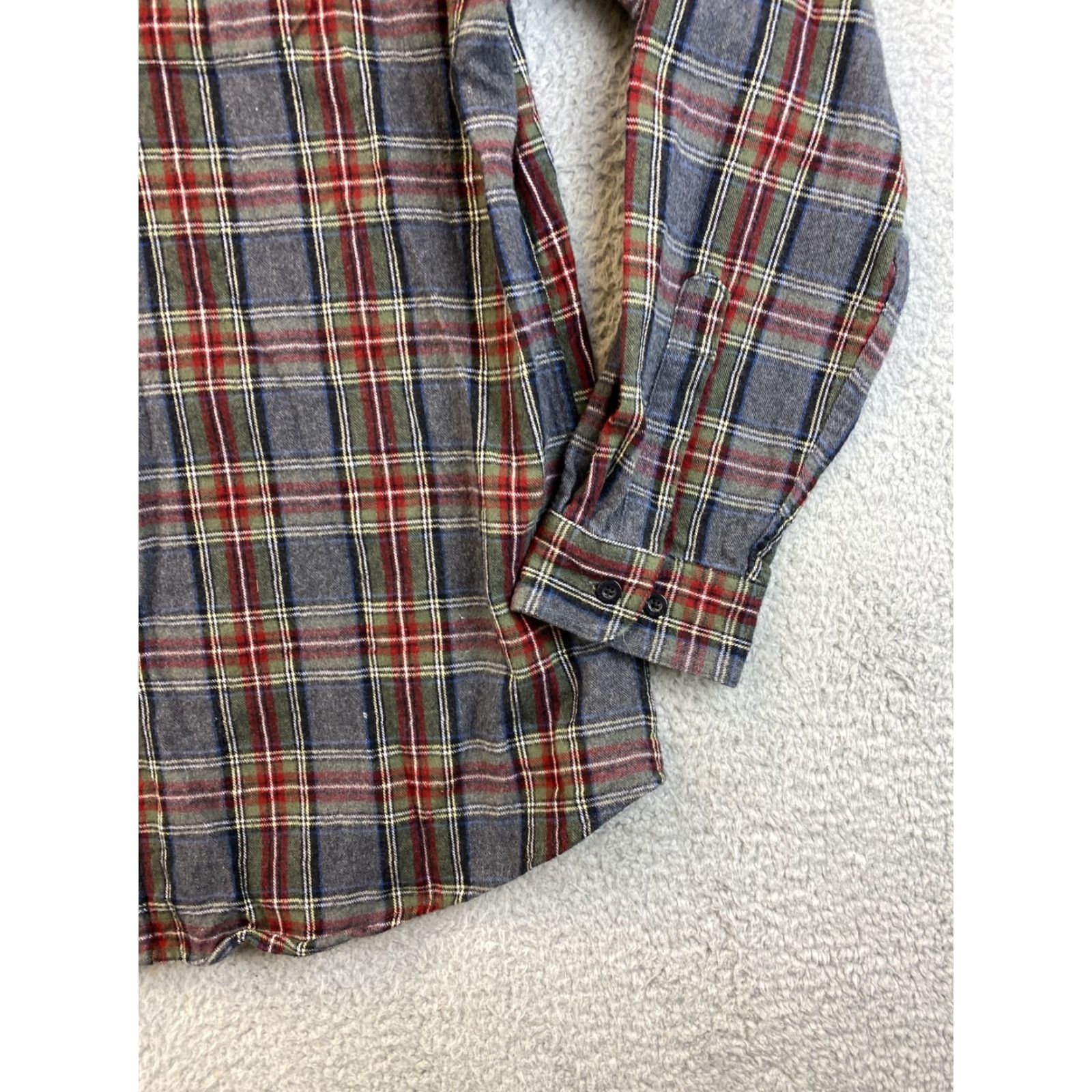 Vintage VINTAGE? No, L.L. Bean Fleece Plaid Shirt Men XL Gray Brown 80-20 Regular Fit Pockets Outdoor Workwear XL Mens Size US XL / EU 56 / 4 - 2 Thumbnail