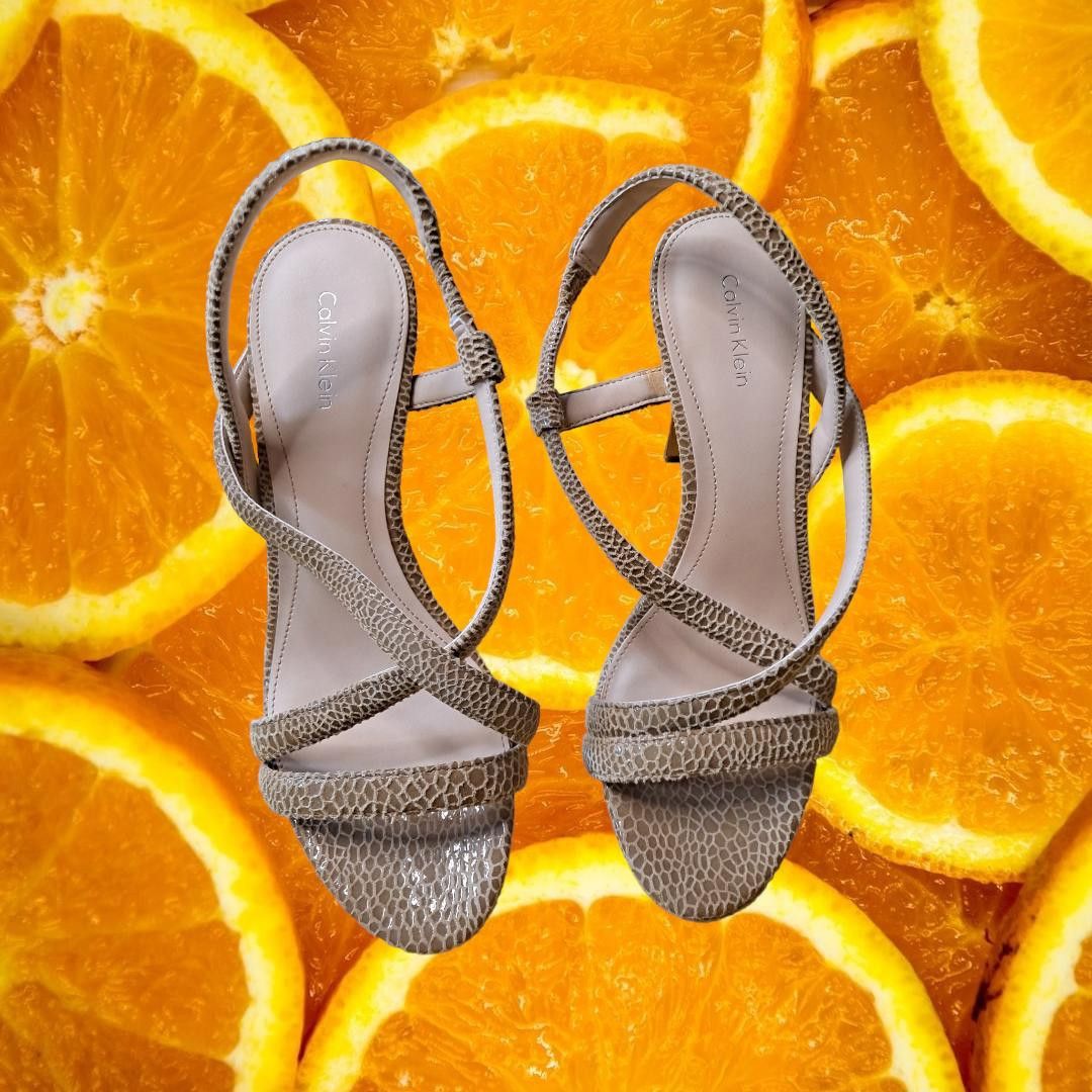 Calvin Klein Calvin Klein Prarie Open Toe Strap Tan High Heel Size 8.5M Size US 8.5 / IT 38.5 - 2 Thumbnail