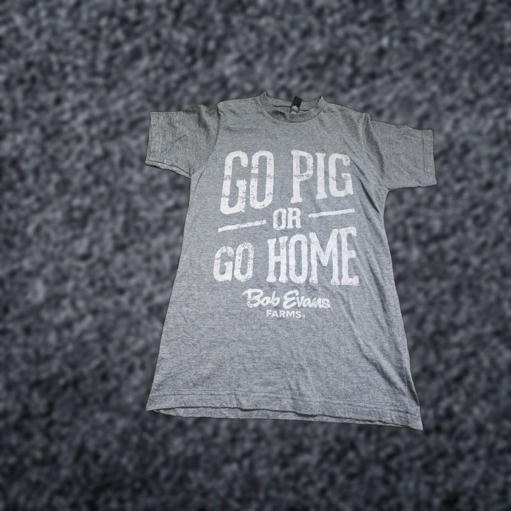 Tultex Bob Evans Farms Employee Shirt Mens S Go Pig or Go Home Size US S / EU 44-46 / 1 - 1 Thumbnail