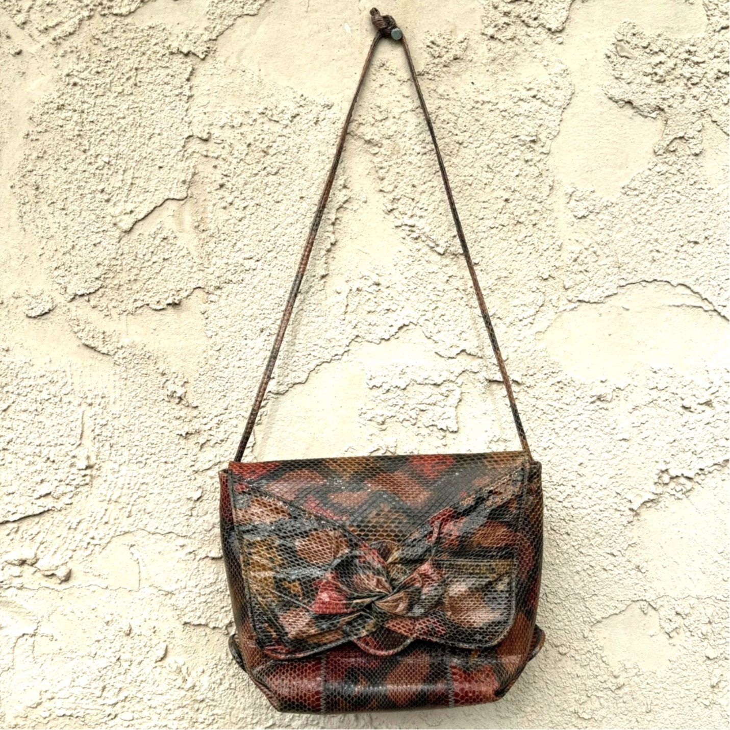 Other Vintage Brown Faux Snakeskin Purse Size ONE SIZE - 5 Thumbnail