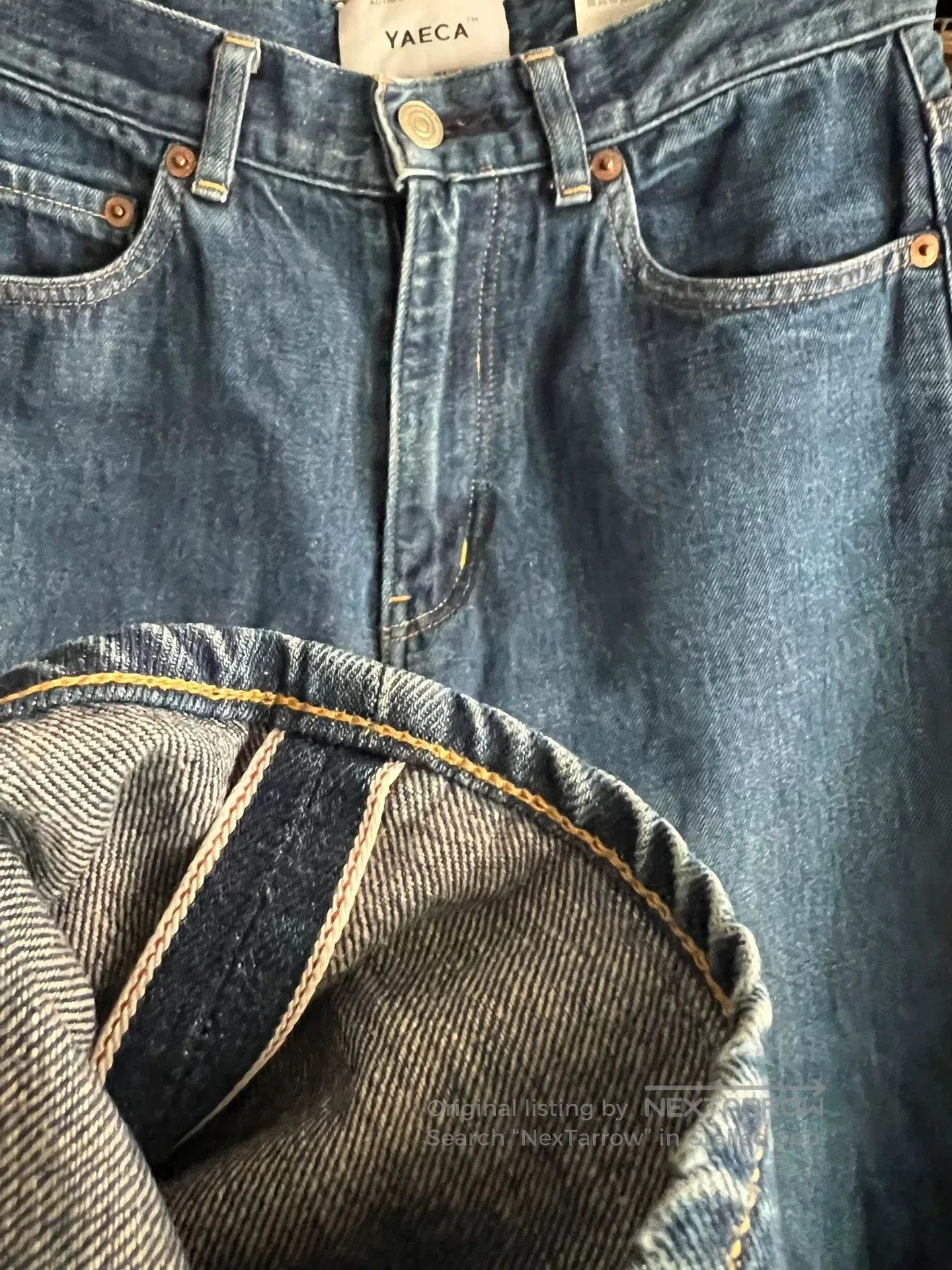 YAECA blue dyed denim pants for women. Size 28" / US 6 / IT 42 - 4 Thumbnail