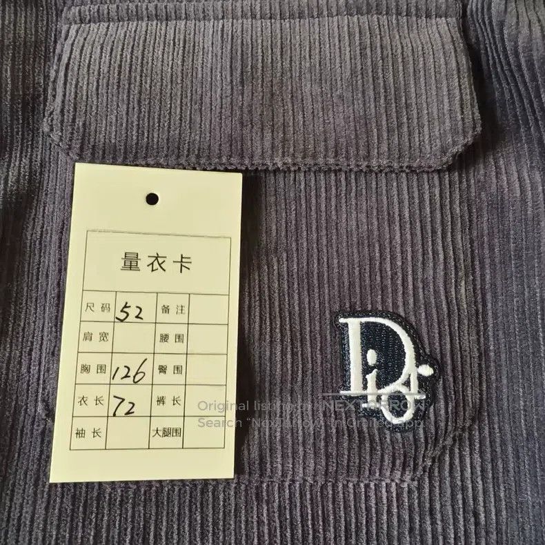 Dior Patch embroidered cotton corduroy coat