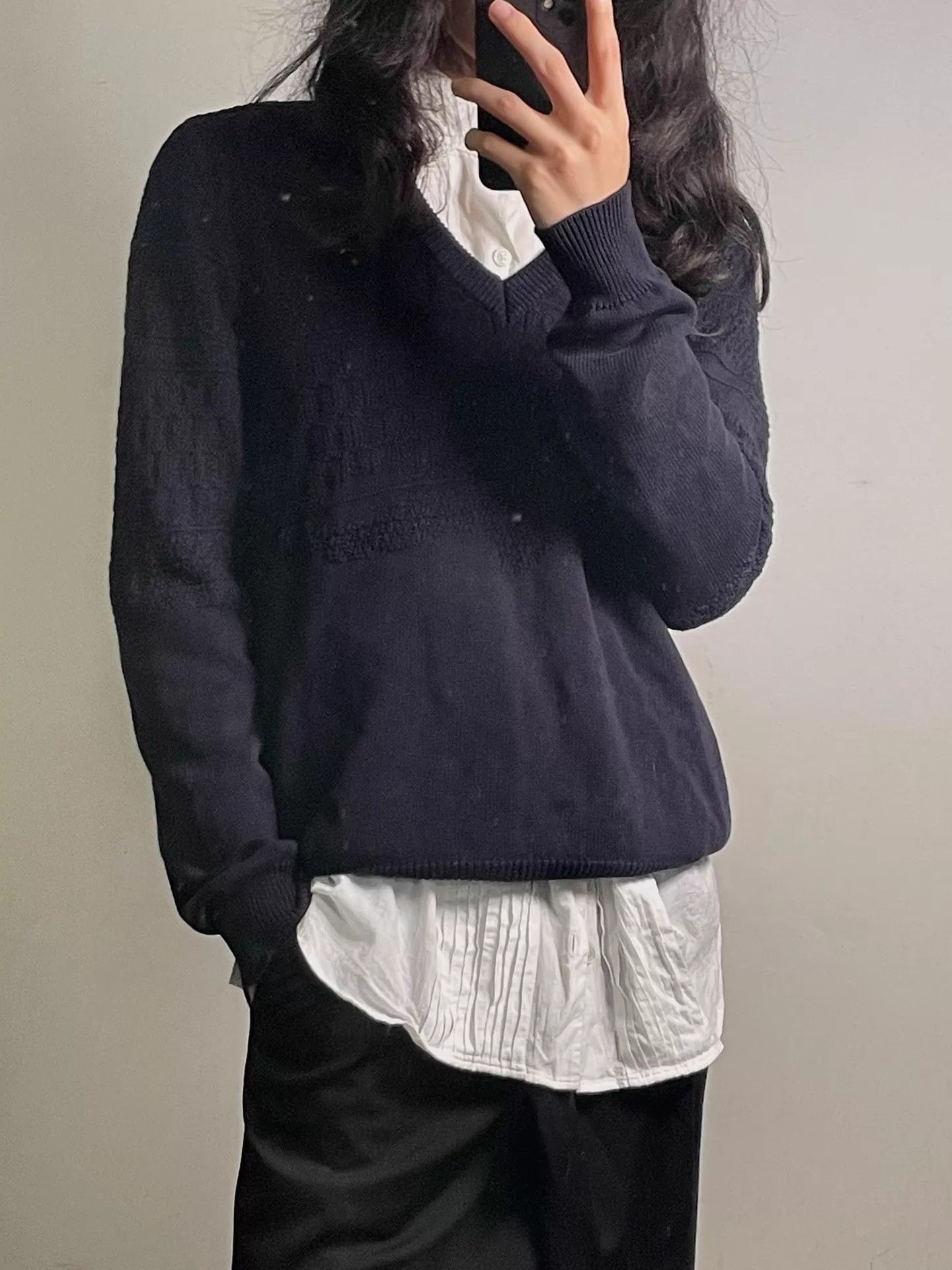 Other Maison Martin Margiela 3M V-neck Irregular Jacquard Knit 46 Size US S / EU 44-46 / 1 - 2 Thumbnail