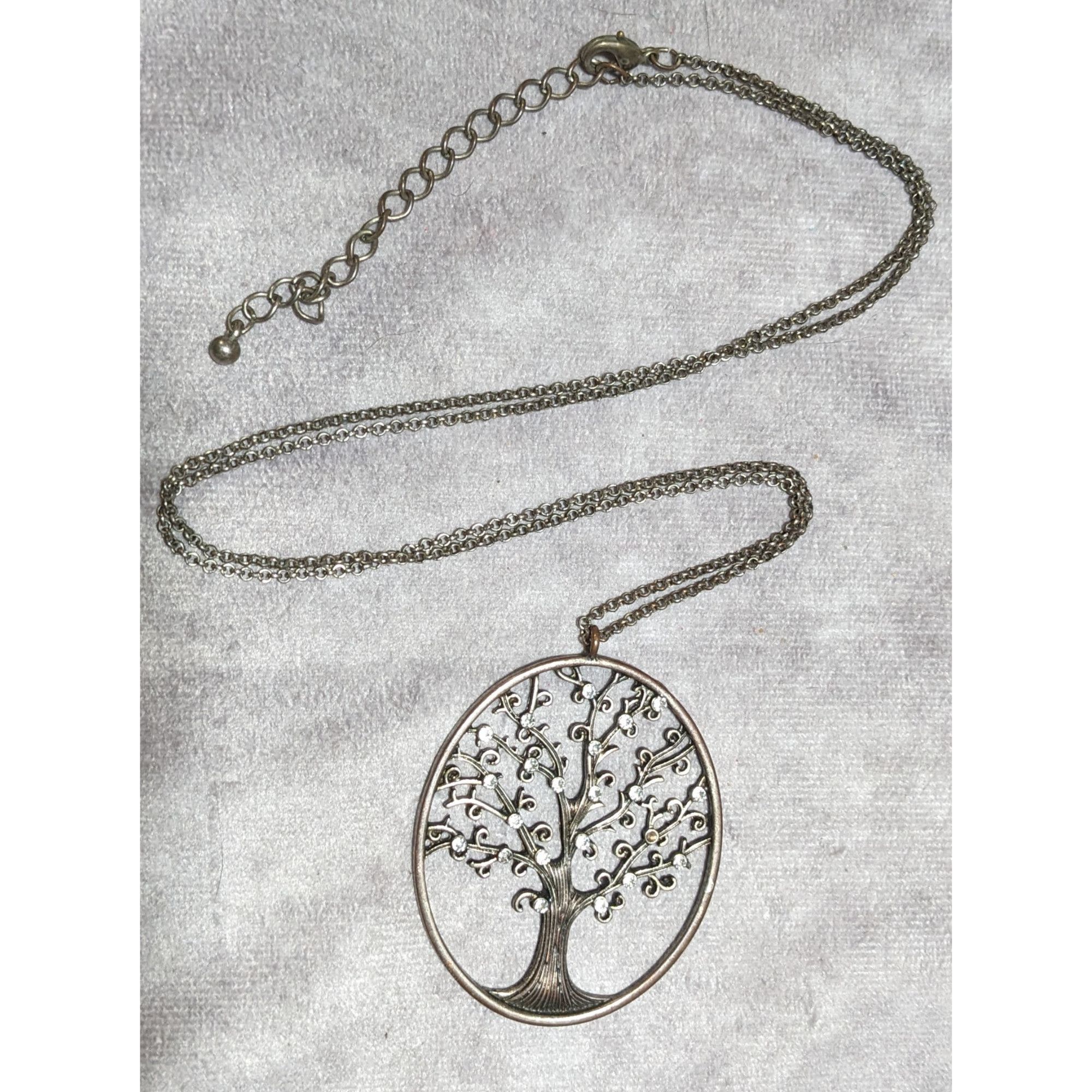 Other Silver Gemmed Tree Of Life Pendant Necklace Size ONE SIZE - 8 Thumbnail