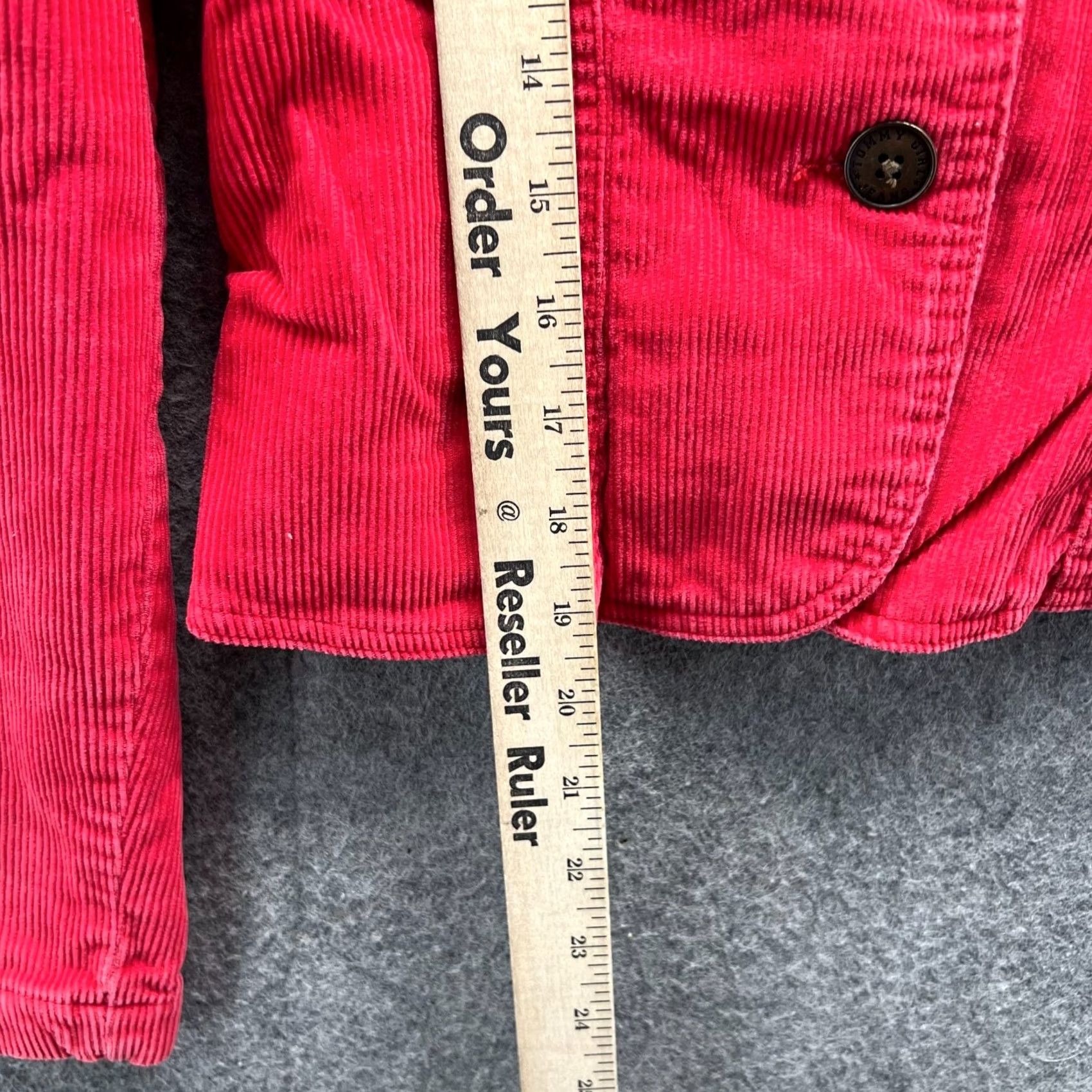 Tommy Hilfiger VINTAGE Tommy Hilfiger Jacket Women Medium Pink Corduroy Cotton Button Down 90s Pink Womens Jacket Size M / US 6-8 / IT 42-44 - 6 Thumbnail