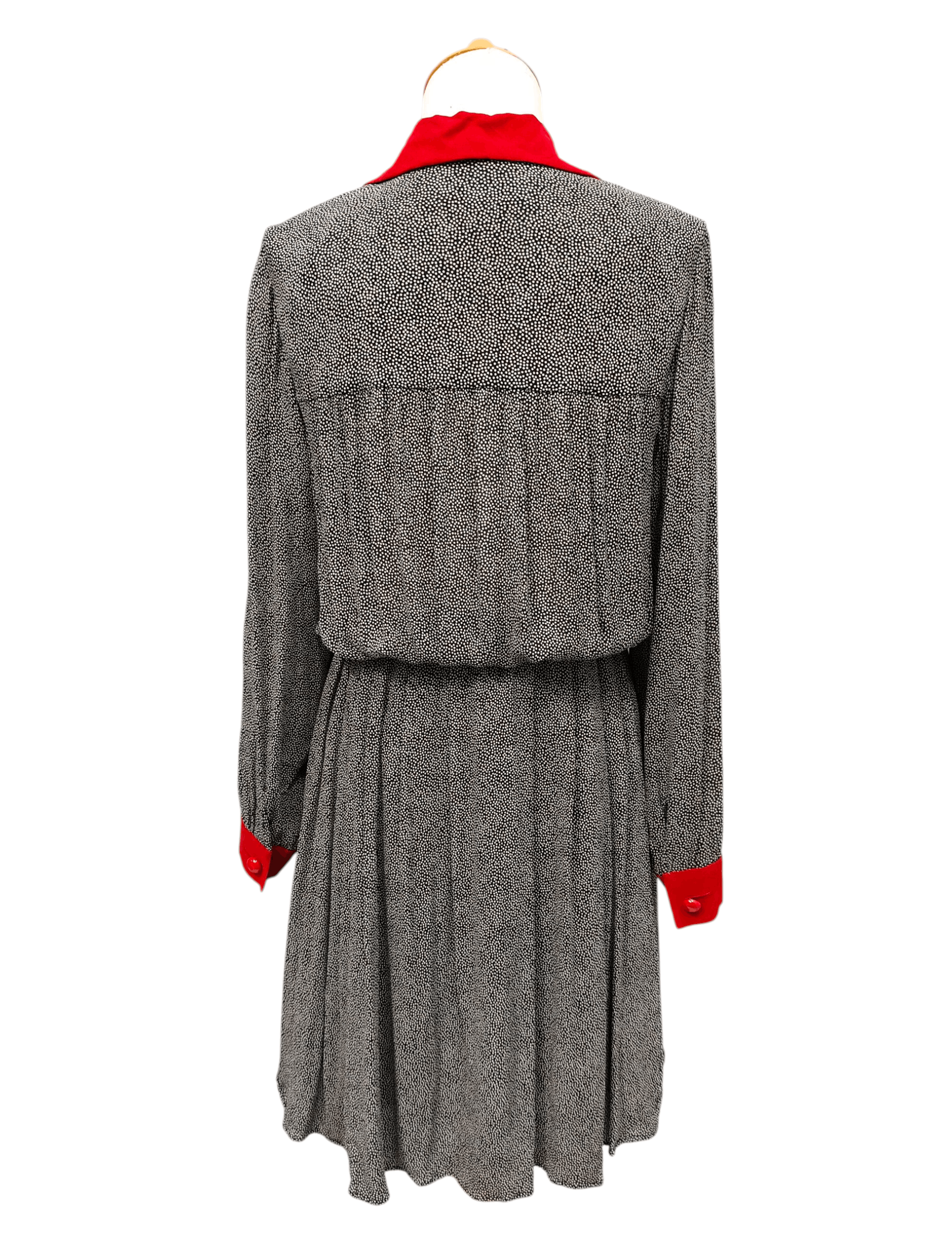 Yves Saint Laurent 80s Yves Saint Laurent Archive Polka Dot A Line Rayon Dress Size M / US 6-8 / IT 42-44 - 4 Thumbnail
