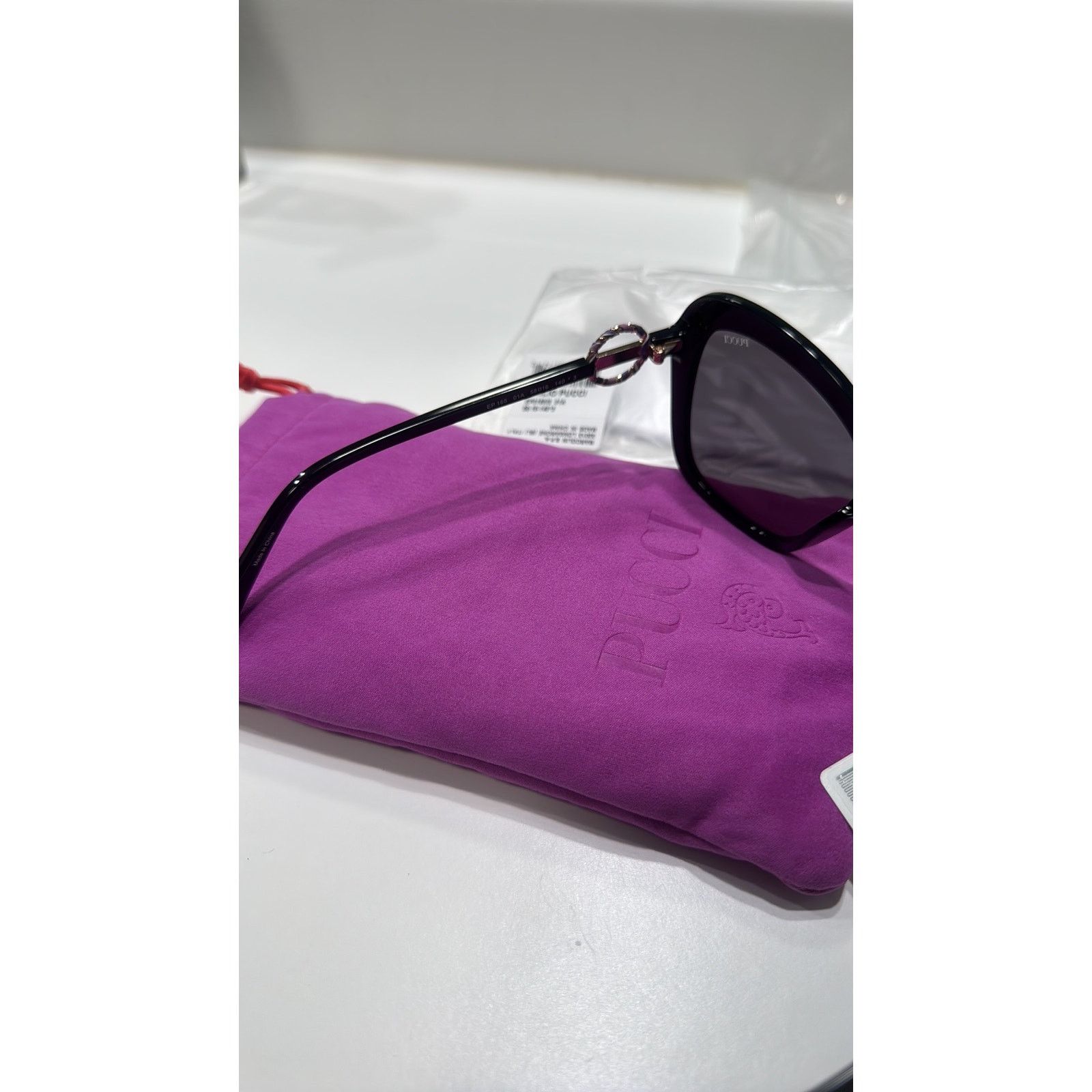 Emilio Pucci 58mm Butterfly Sunglasses Emilio Pucci Shiny Black Smoke Size ONE SIZE - 8 Thumbnail