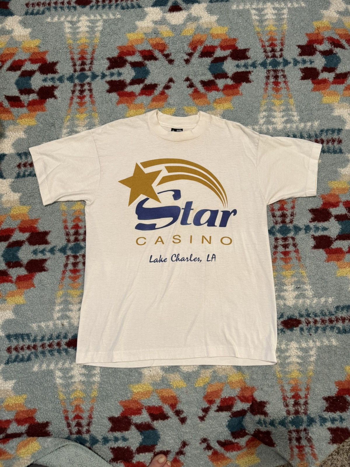 Vintage Vintage 90s Star Casino Single Stitch Shirt Size Large Size US L / EU 52-54 / 3 - 2 Thumbnail