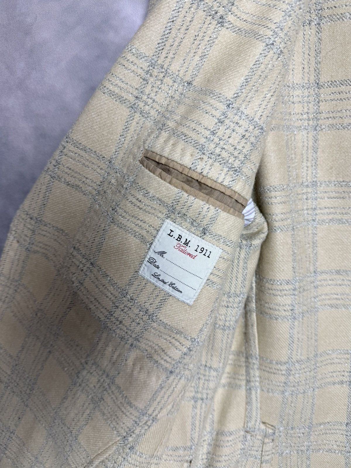 L.B.M. 1911 L.B.M. 1917 Jack Checked Cotton/Wool Blazer Grey size 48R M Size 48R - 8 Thumbnail