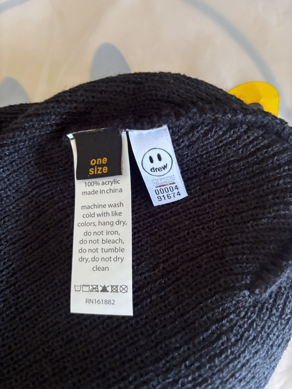 Drew House Drew House (Black) Embroidered Mascot Logo beanie Size ONE SIZE - 2 Thumbnail