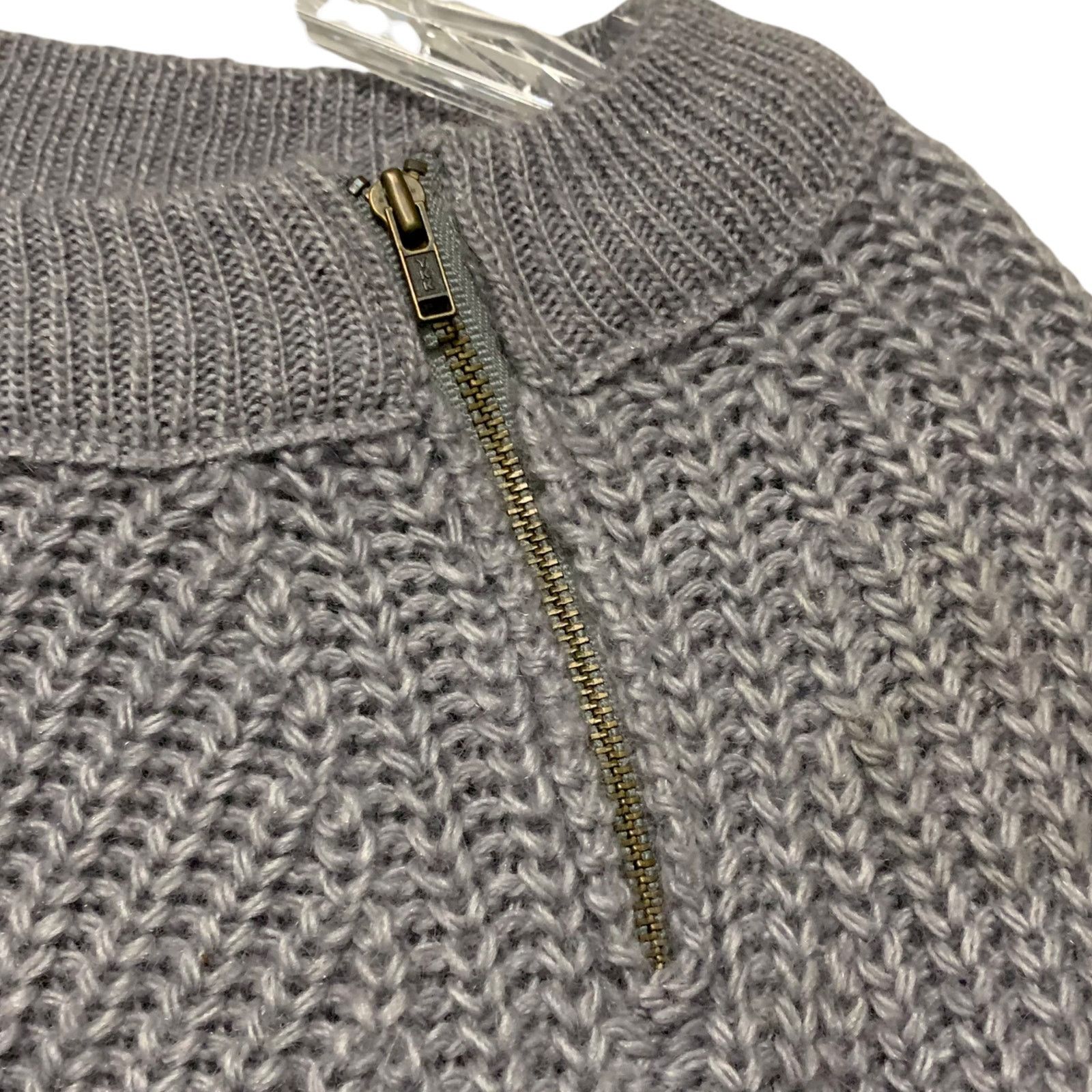 J.Crew J.Crew Heritage Gray Acrylic Wool Mohair Zipper Sweater Sm Size S / US 4 / IT 40 - 5 Thumbnail