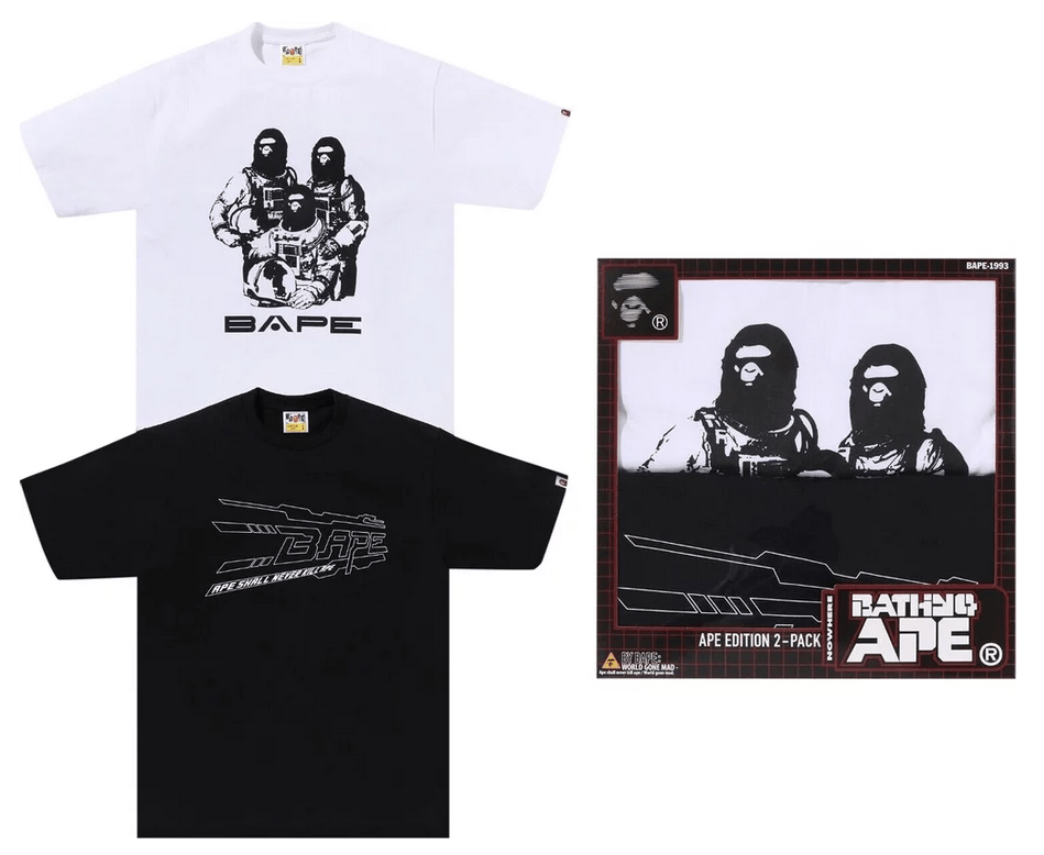 image of Bape Tee Box Set, Men's (Size Large)