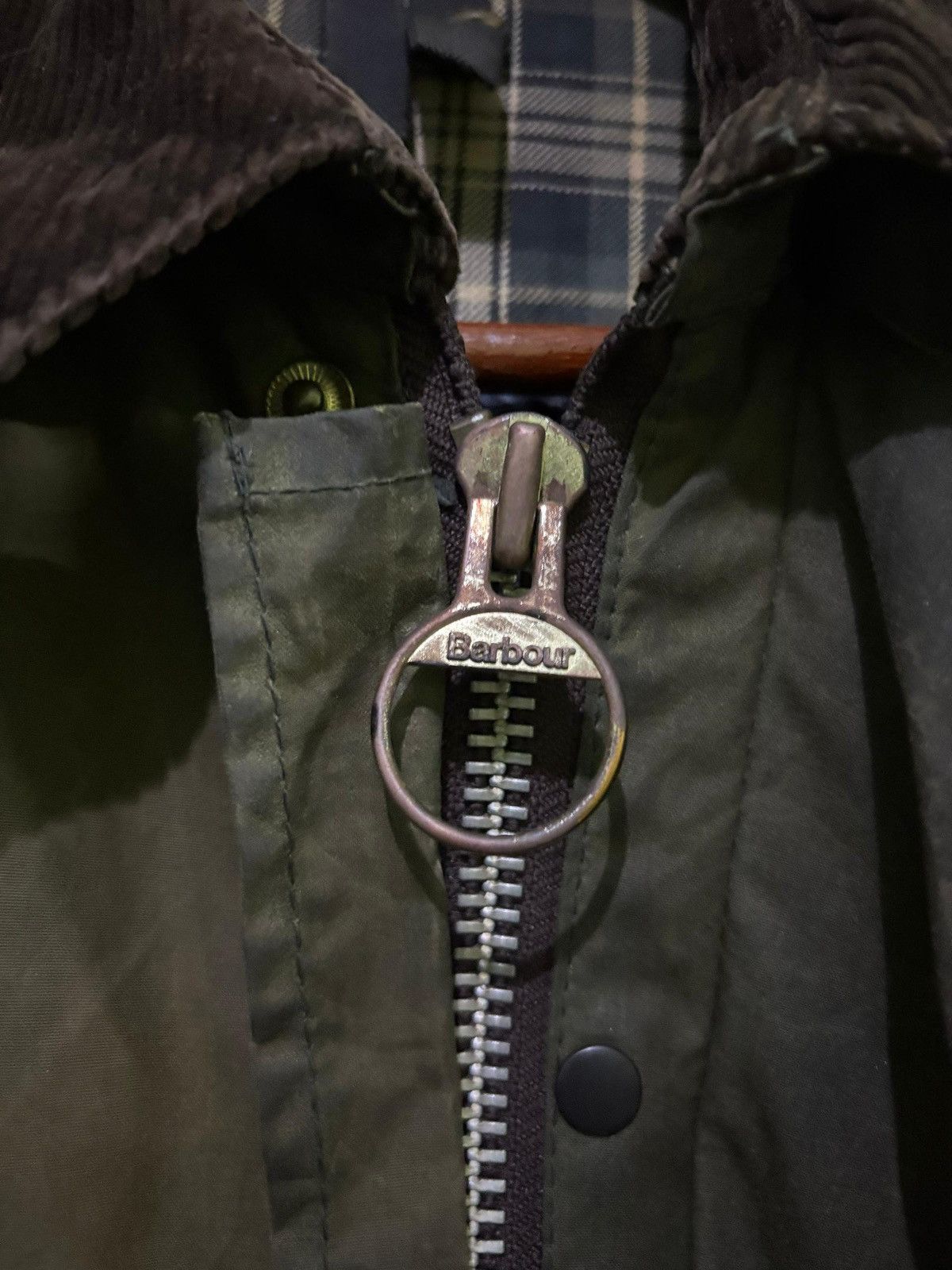 Barbour VTG 90's Barbour Border Cotton Waxed Jacket Hunting Jacket Size US L / EU 52-54 / 3 - 13 Thumbnail