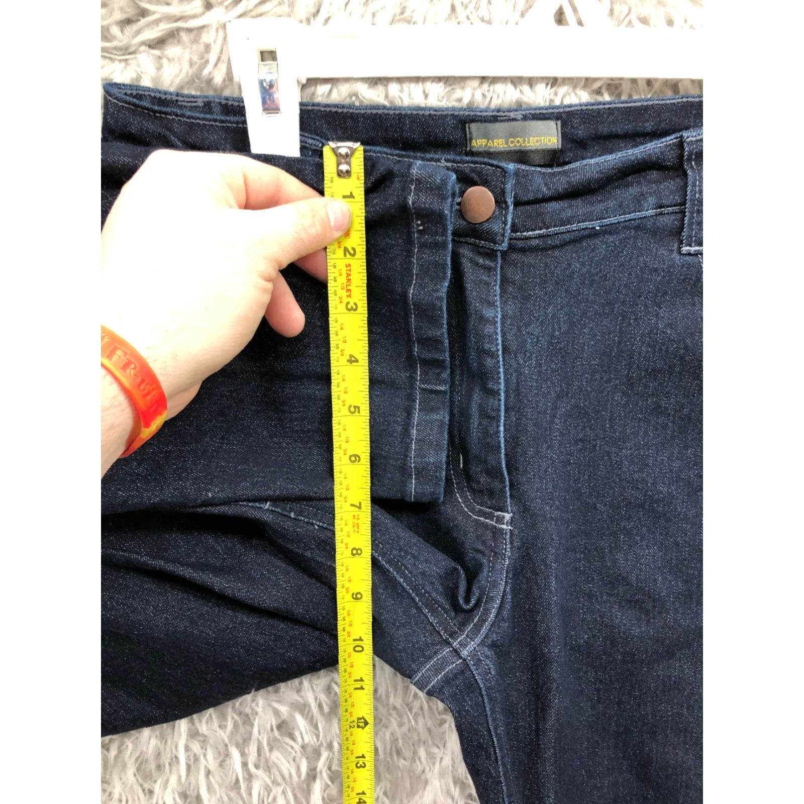 Vintage Apparel Collection Jeans Size 6 Womens Mid Rise Dark Wash Blue Denim Jeans Womens Slim Skinny 5-Pocket Modern Classic Size 28" / US 6 / IT 42 - 4 Thumbnail