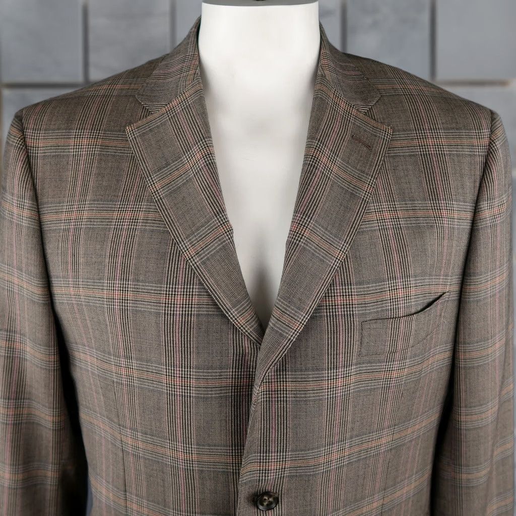 Isaia ISAIA Size 46 Brown Plaid Wool Sport Coat Size US S / EU 44-46 / 1 - 1 Thumbnail