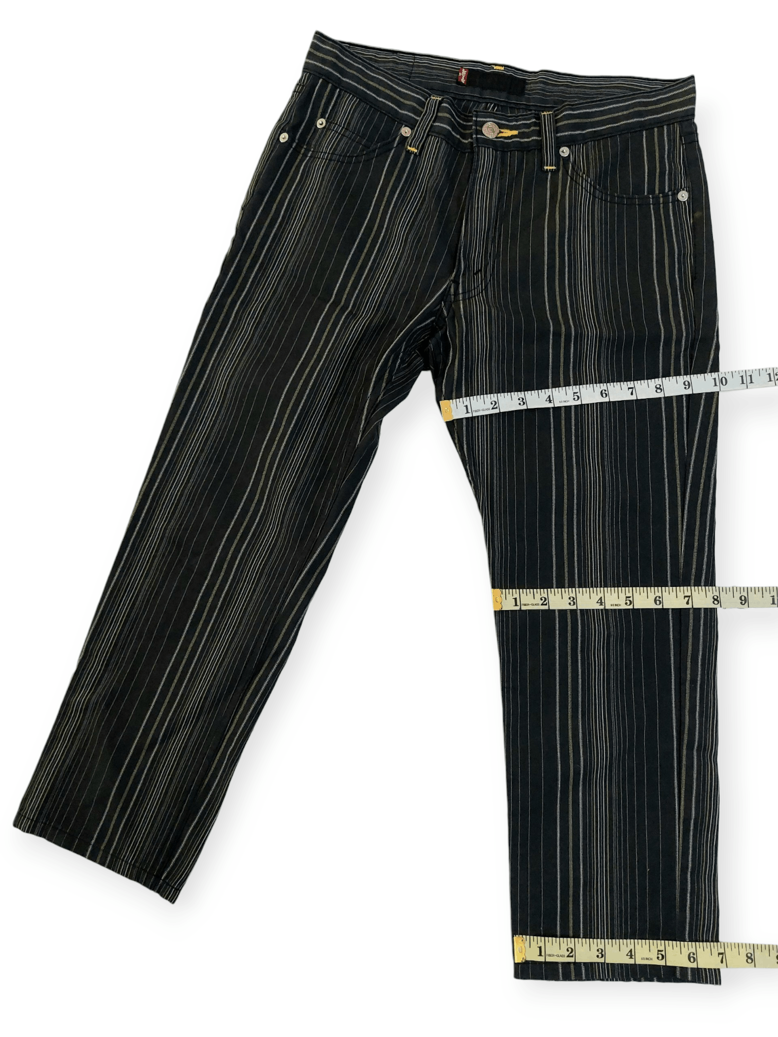 Levi's Levi's Premium Red Tag Line Stripes Sashiko Style Pants Size US 29 - 12 Thumbnail