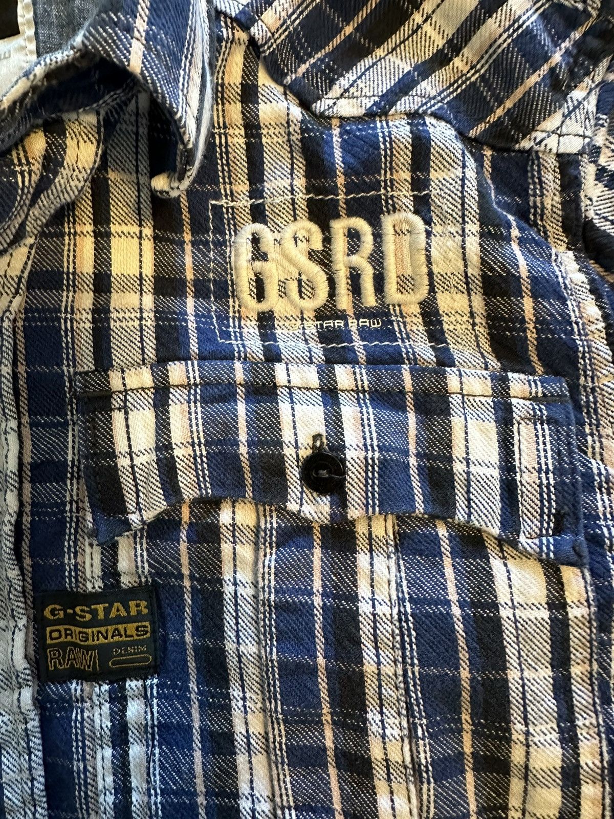 G-Star G-Star Raw Denim Men Casual L/S Shirt Blue Check-Size M Size US M / EU 48-50 / 2 - 3 Thumbnail