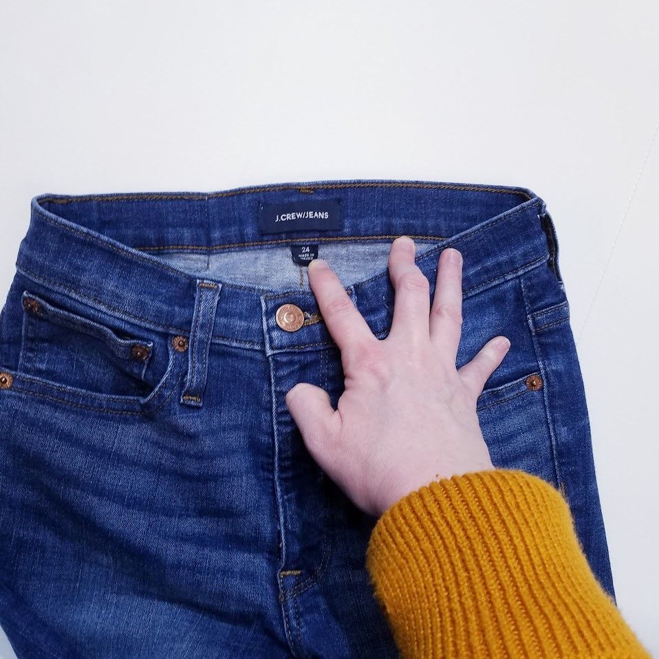 J.Crew Billie Demi Boot Crop Jeans size 24 dark wash blue raw hem Size 24" / US 00 / IT 34 - 7 Thumbnail