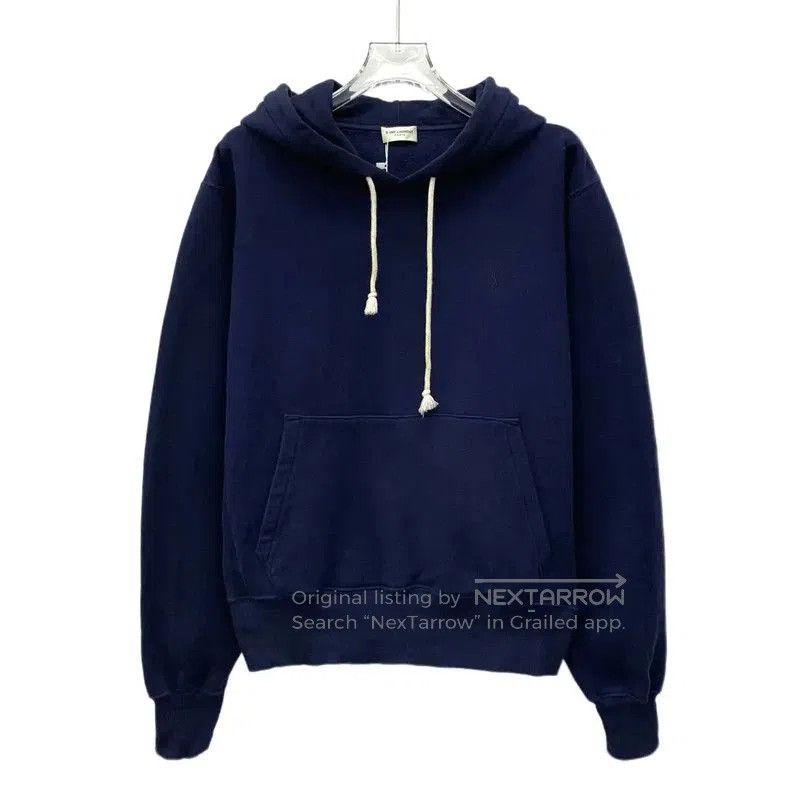 Yves Saint Laurent YSL Navy Cotton Women’s Hoodie . Size S / US 4 / IT 40 - 1 Thumbnail